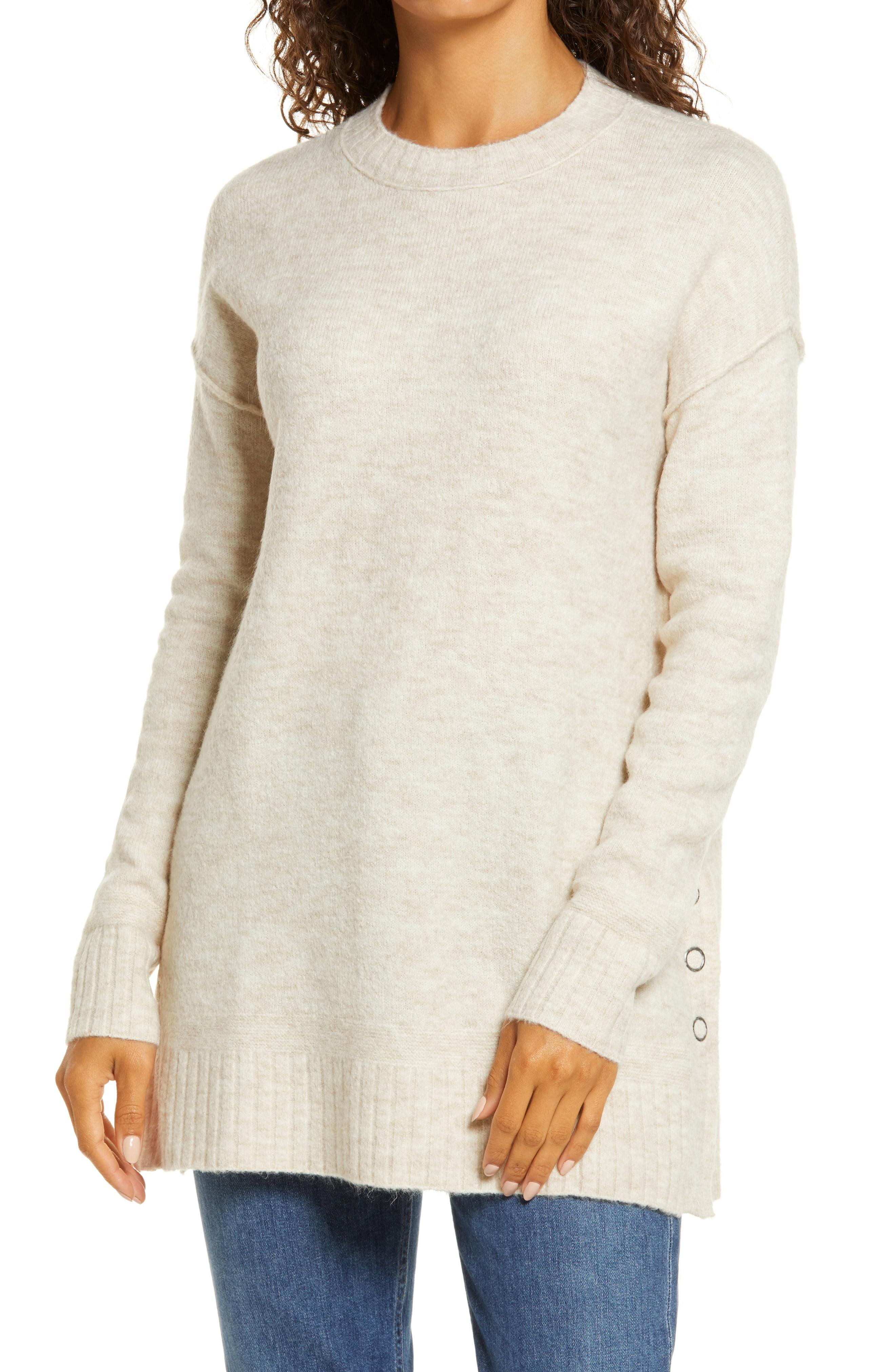white tunic sweater