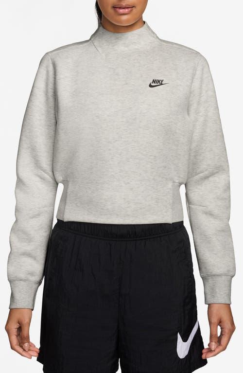 nike fleece mock neck sweatshirt