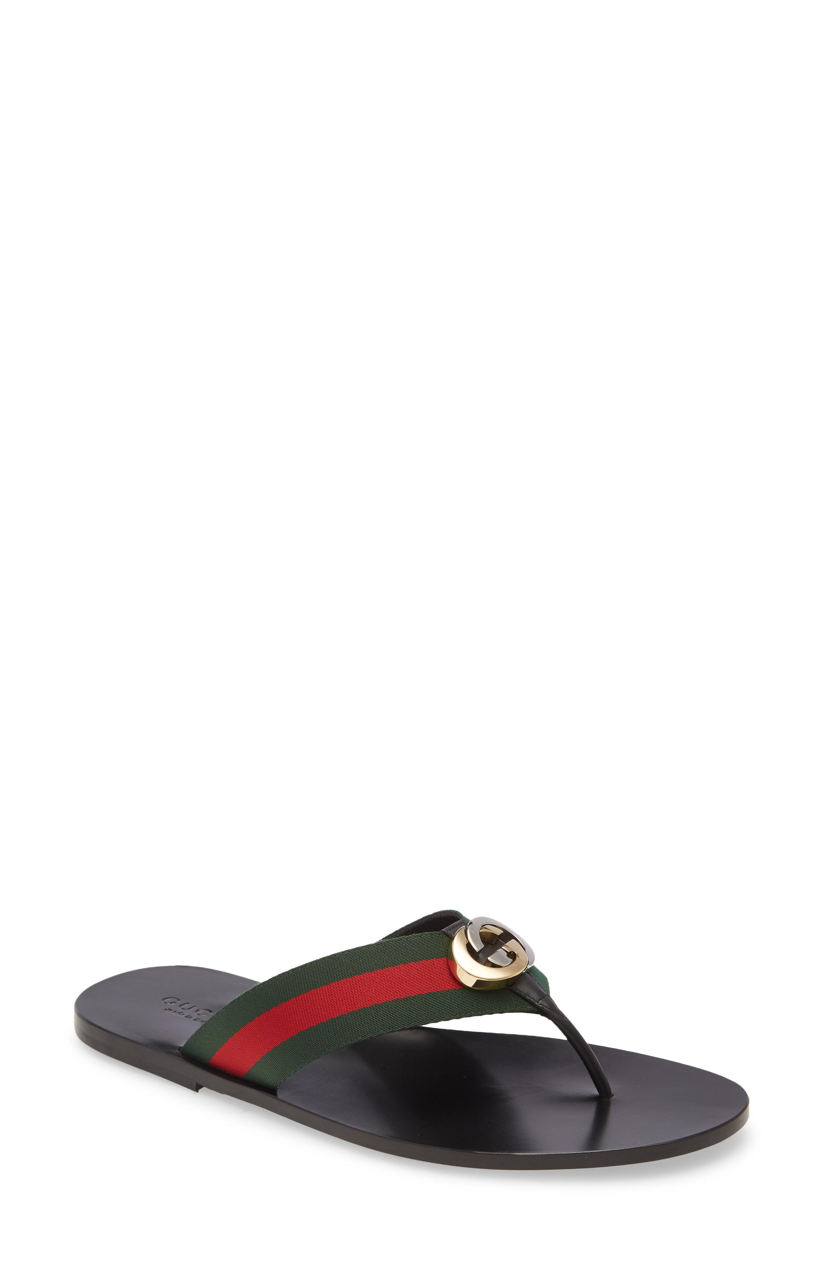 black gucci flops
