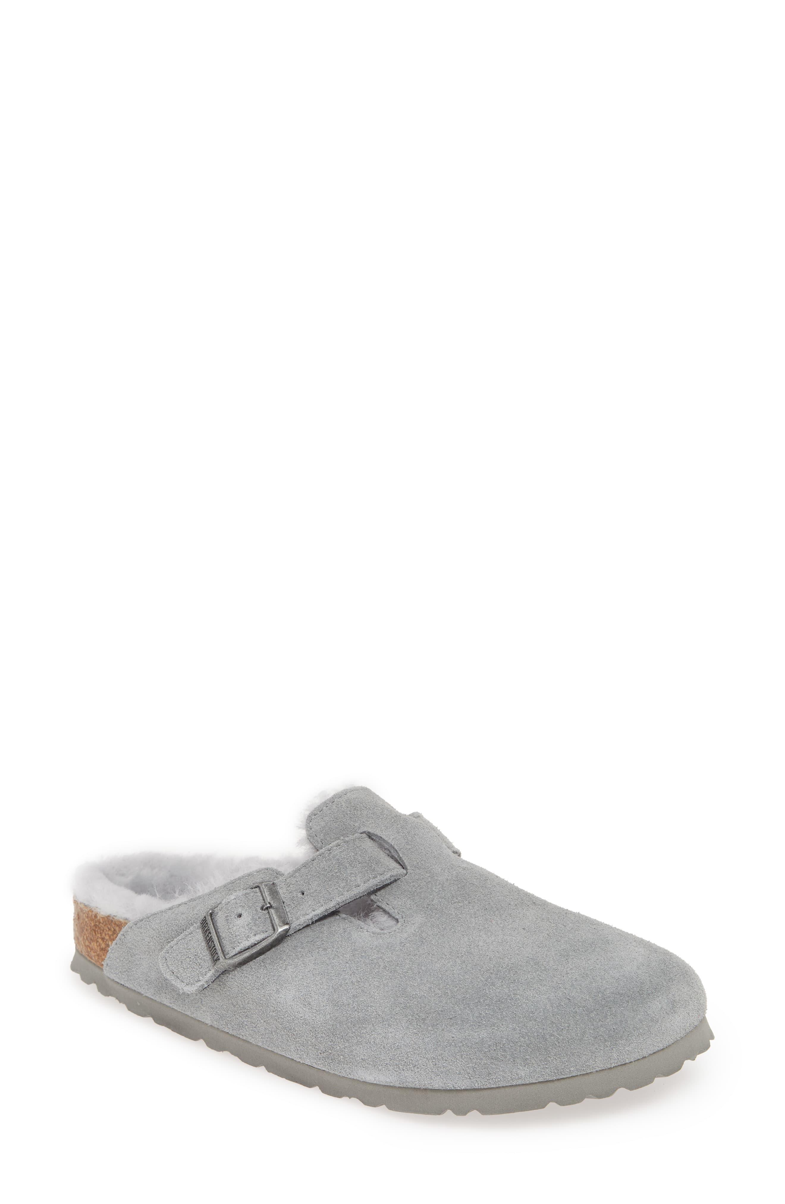 boston genuine shearling lined clog