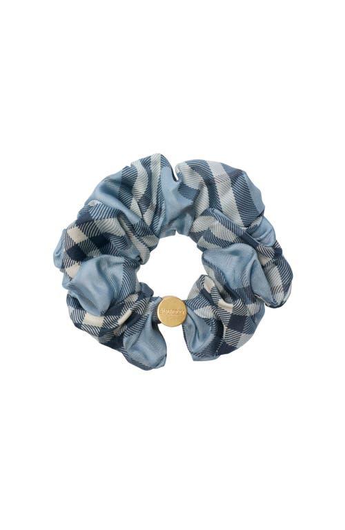 Burberry Check Silk Scrunchie in Blue Lyst