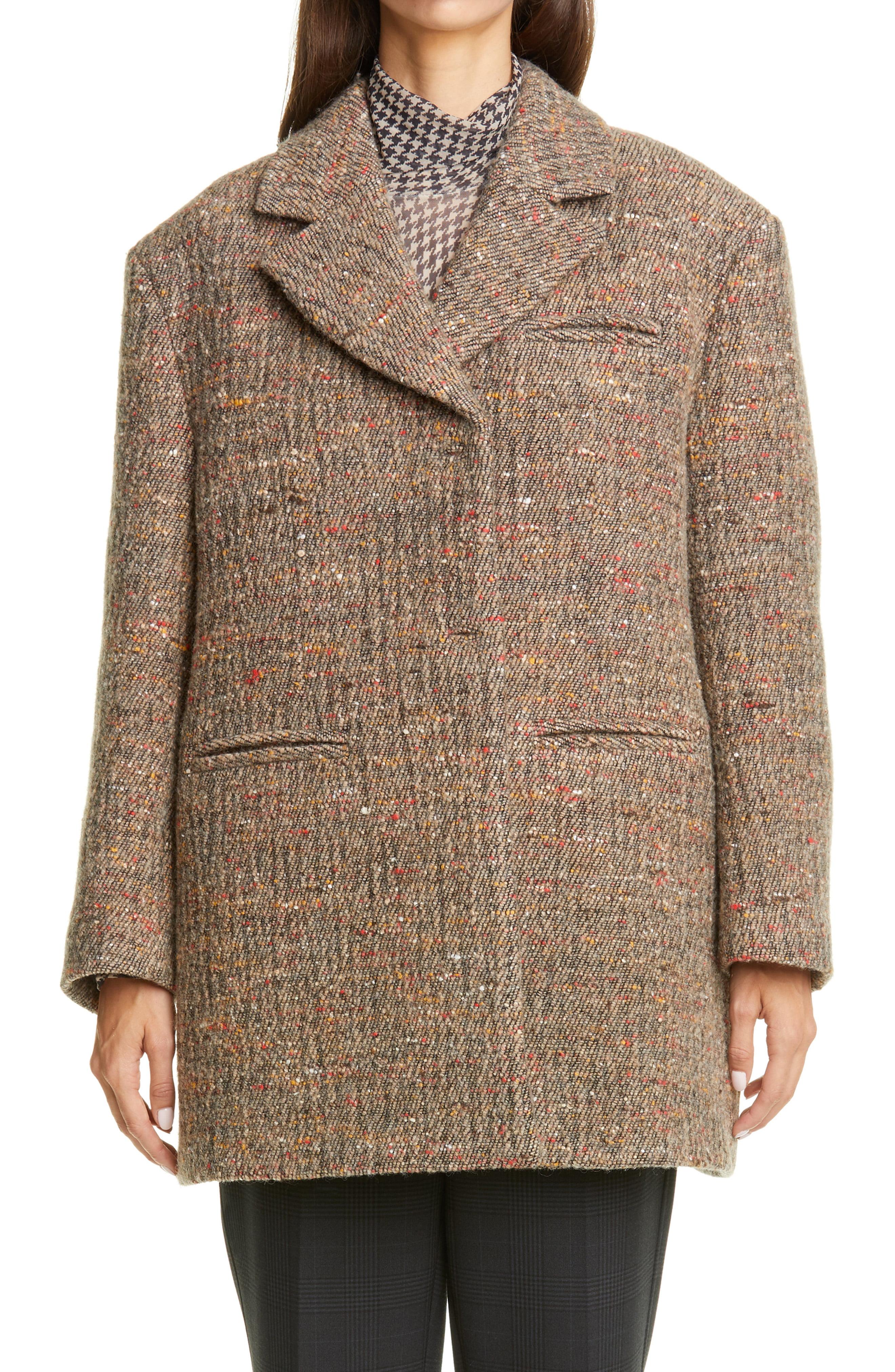 oversized tweed coat