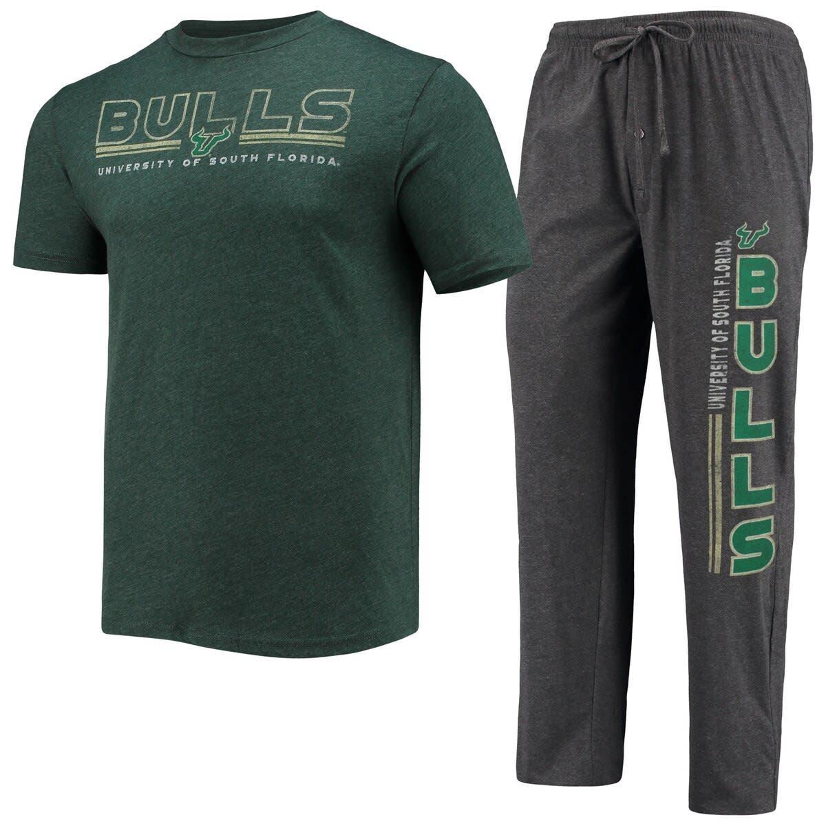 Concepts Sport Heathered Charcoal/green South Florida Bulls Meter