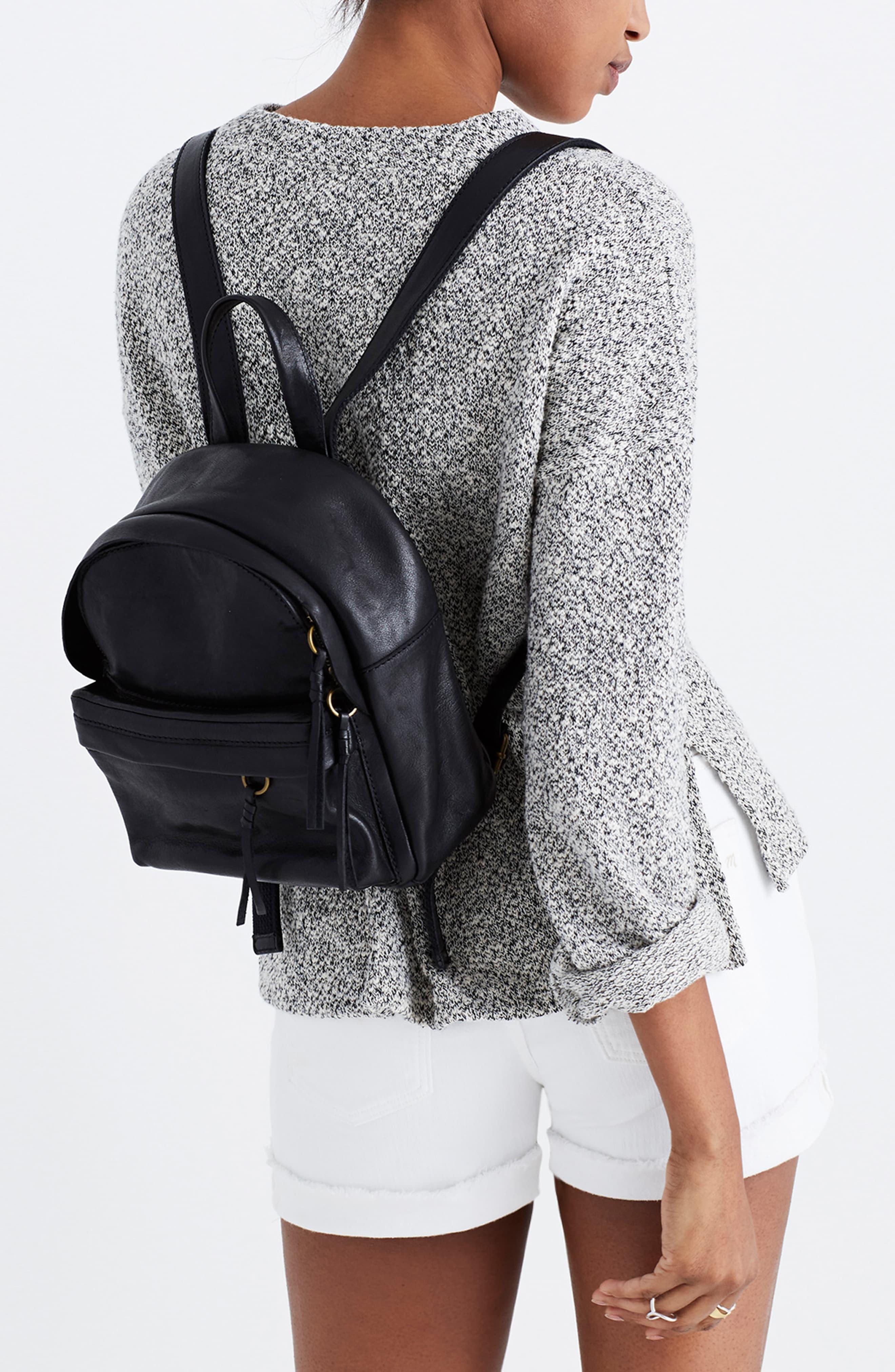 madewell mini leather backpack