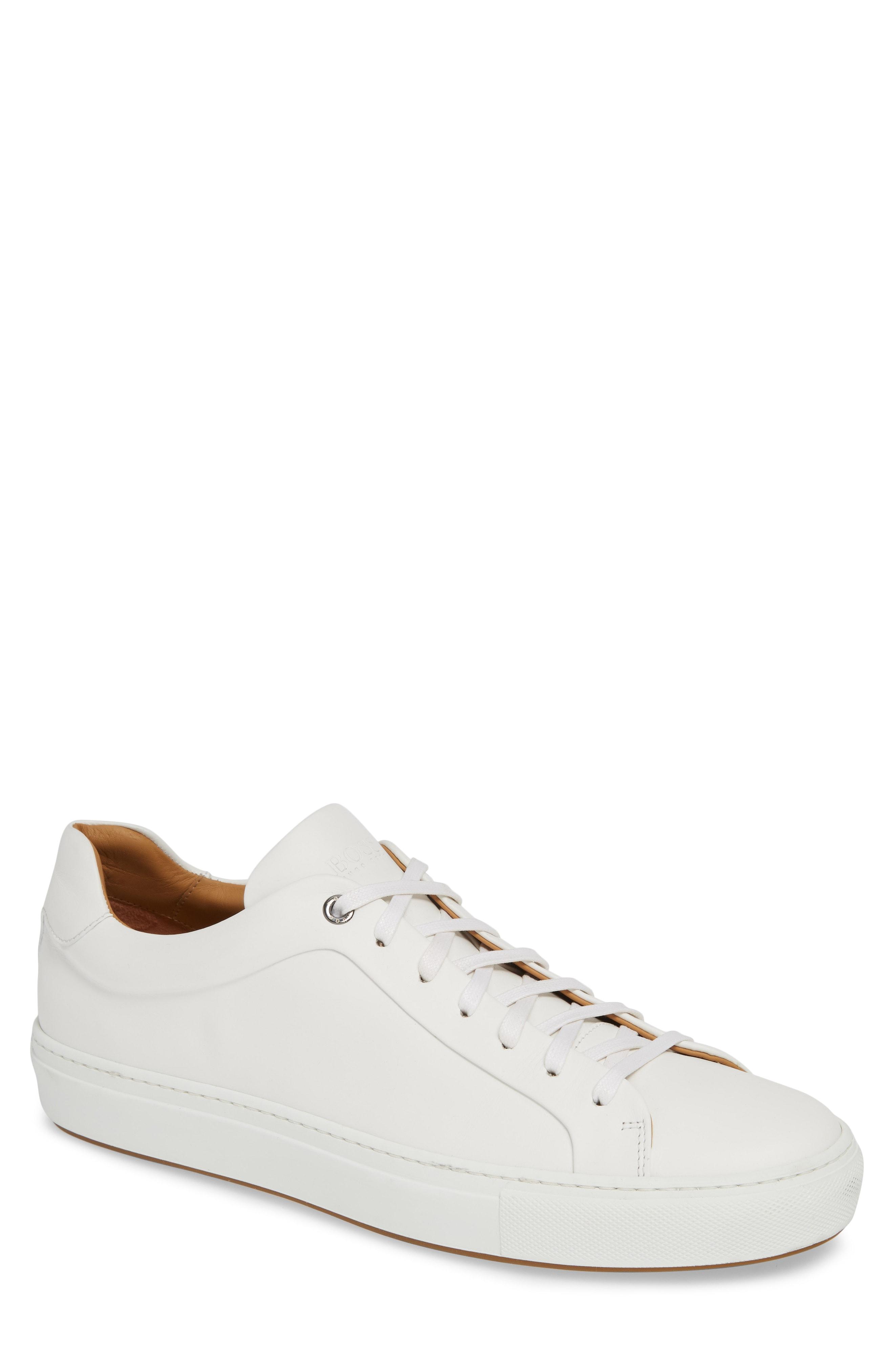 BOSS Leather Mirage Sneaker in White Leather (White) for Men - Lyst