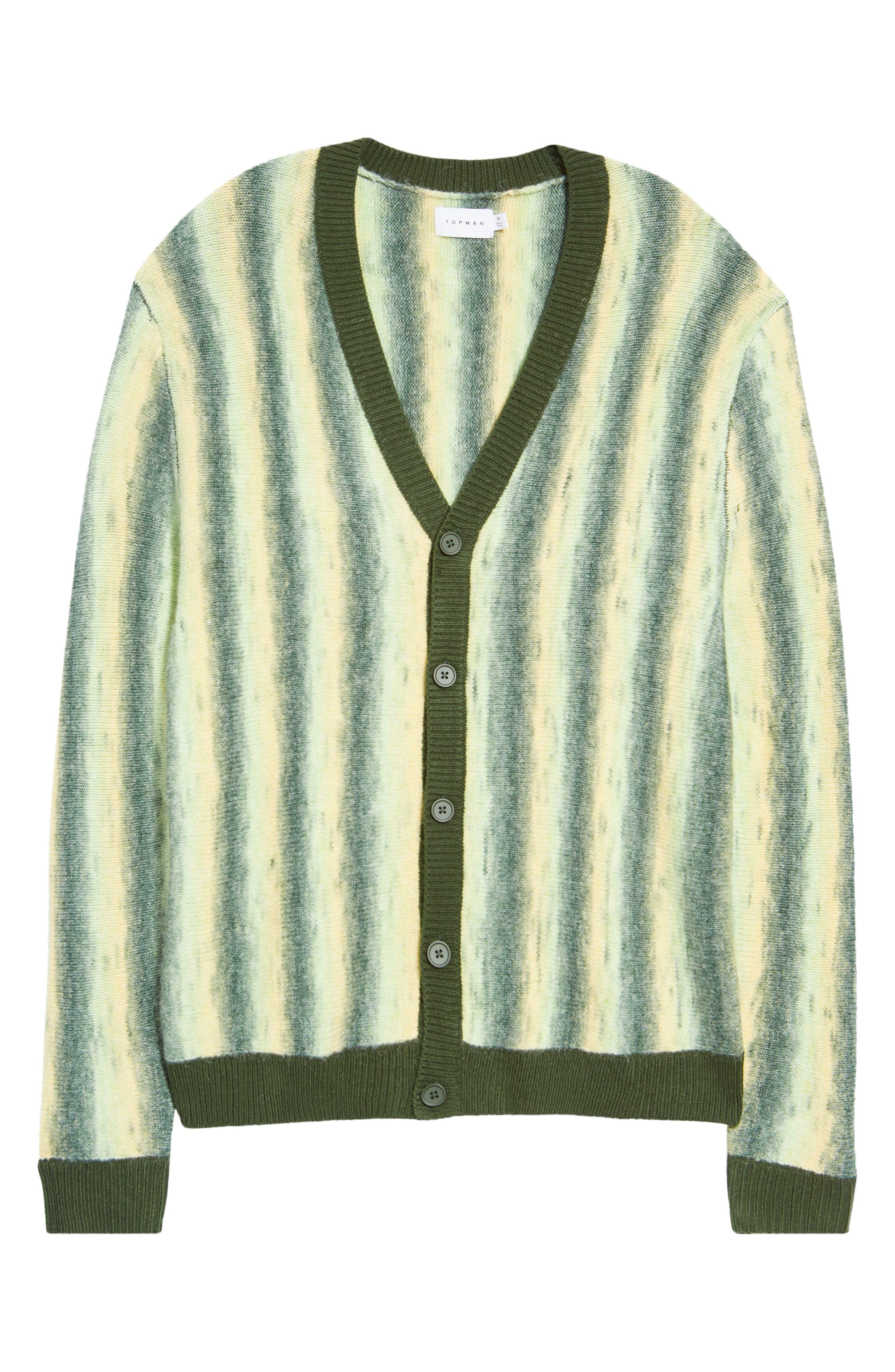 TOPMAN Fluffy Cardigan in Gray for Men Lyst