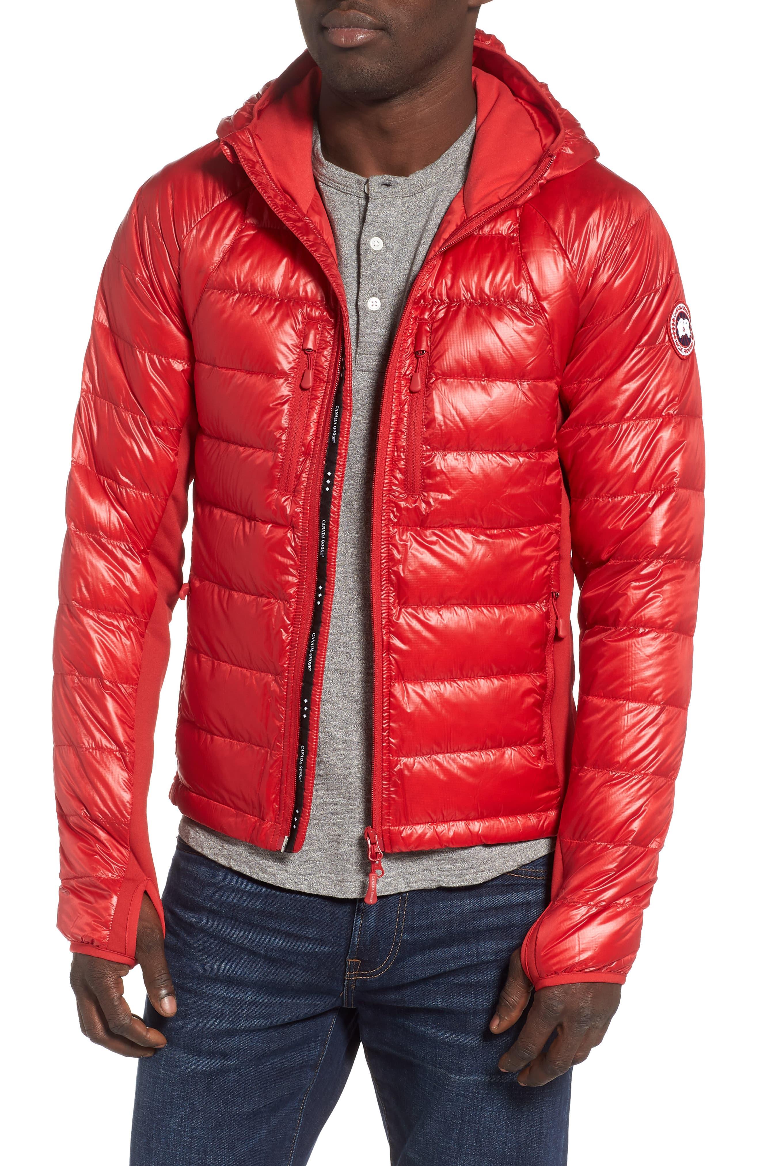 Canada Goose Goose Men's Hybridge Lite Hooded Jacket in Red/Black (Red) for Men Lyst