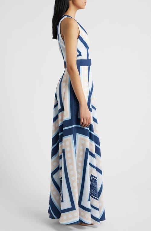 chinese dress ladies Eliza J Asymmetrical Maxi Dress, Blue / 6