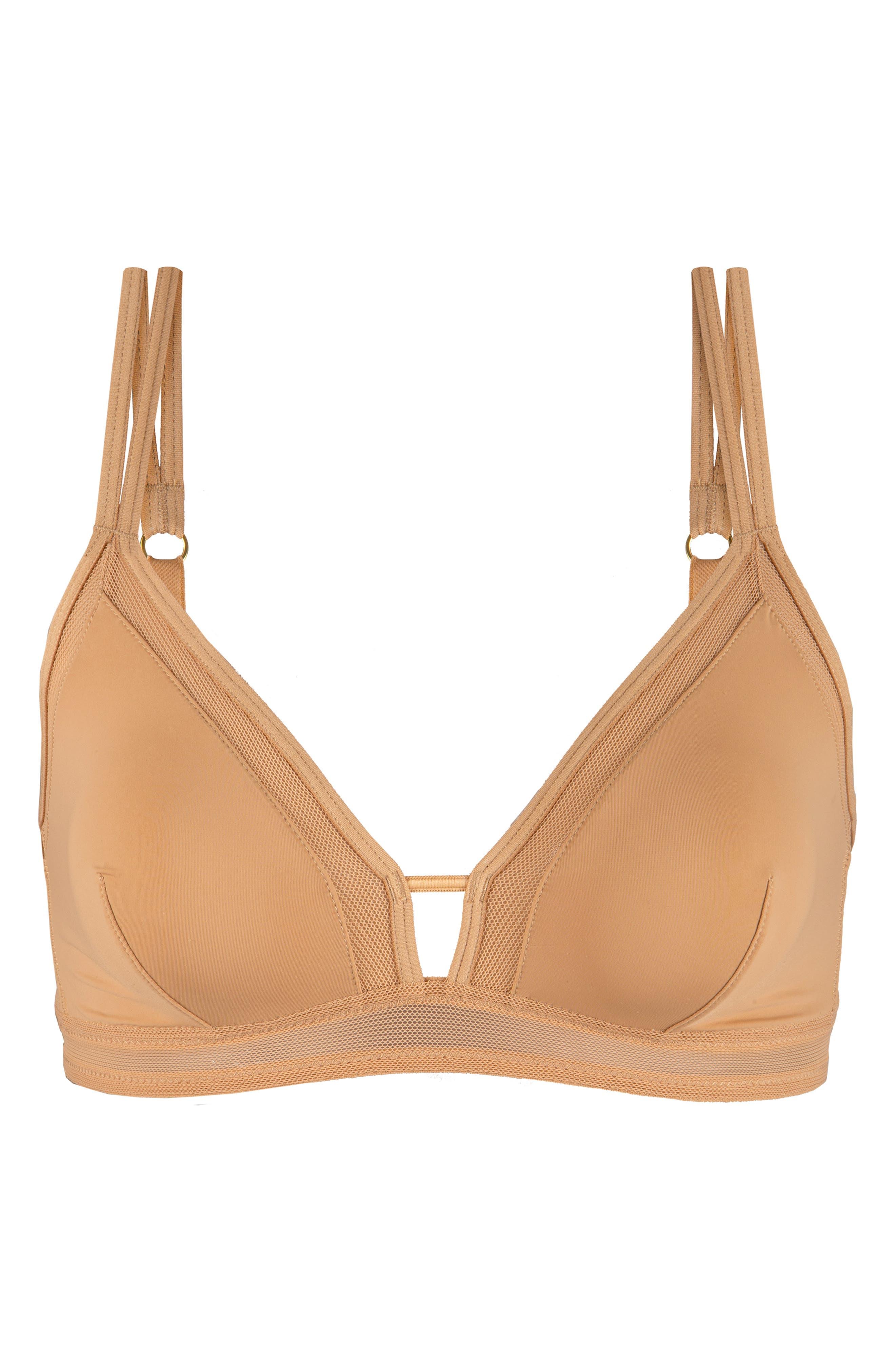 Lively The Mesh Trim Bralette in Natural