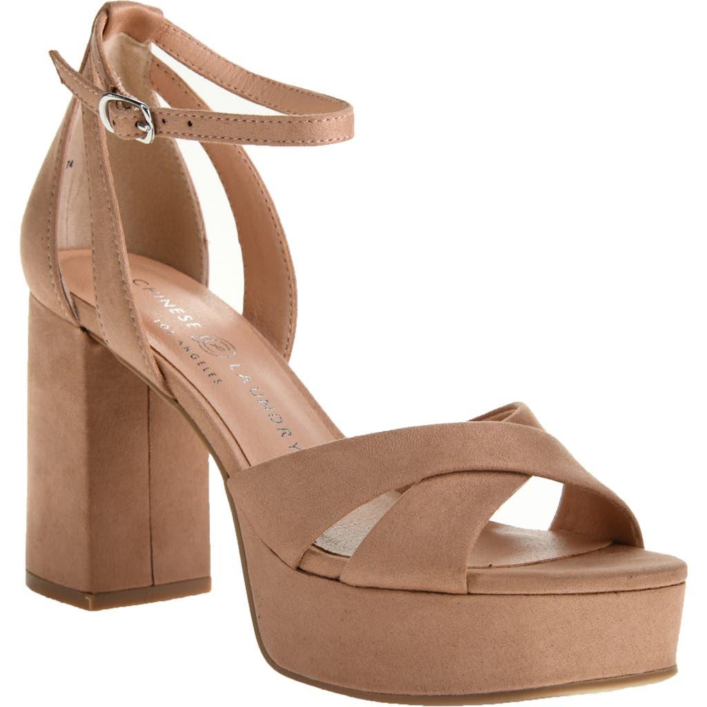 Chinese Laundry Tammy Ankle Strap Platform Sandal in Brown Lyst
