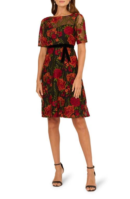 green emerald velvet dress Adrianna Papell Eyelet Embroidered Dress MSRP $179  DGFOutlet
