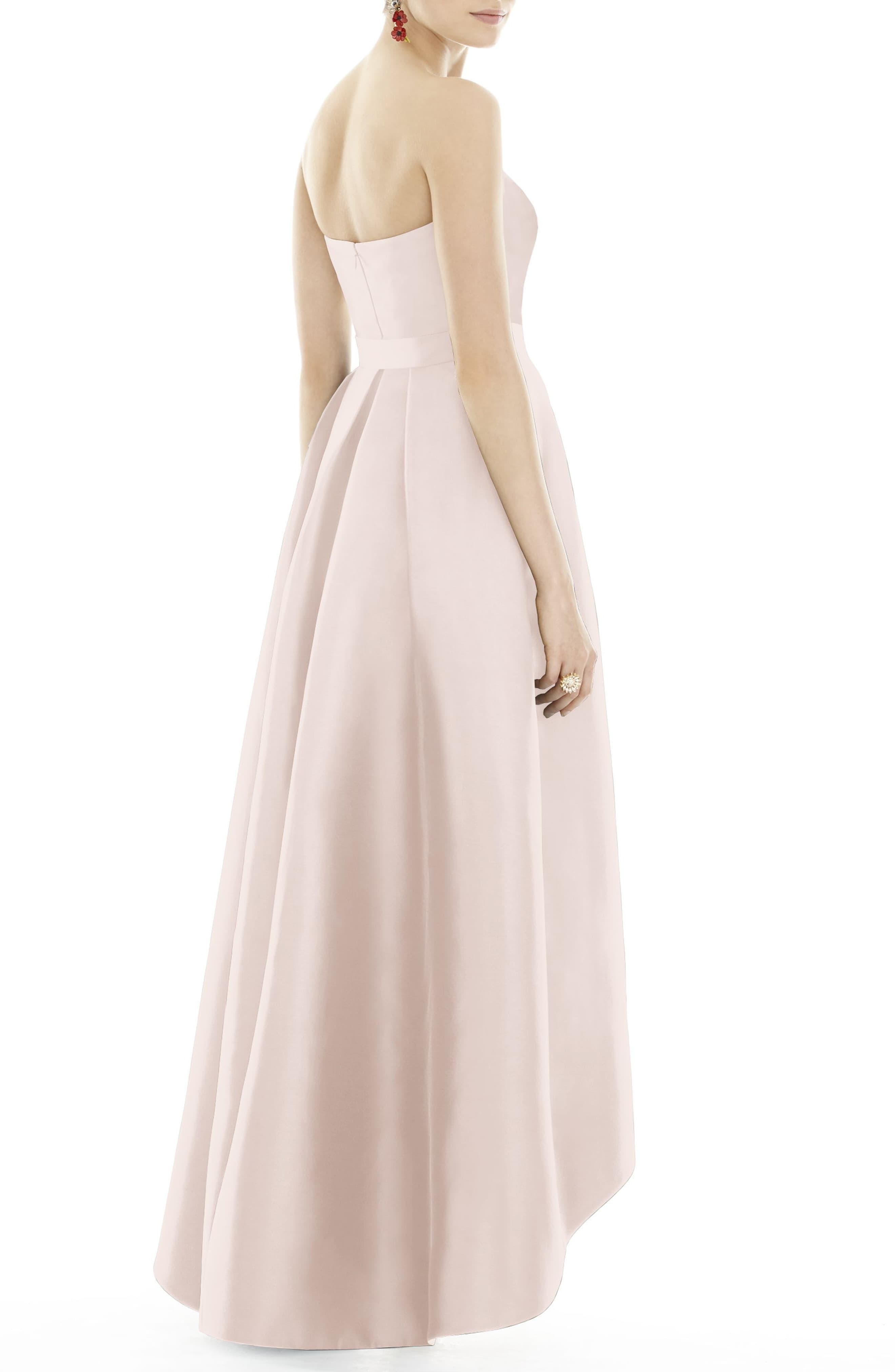 alfred sung strapless dress