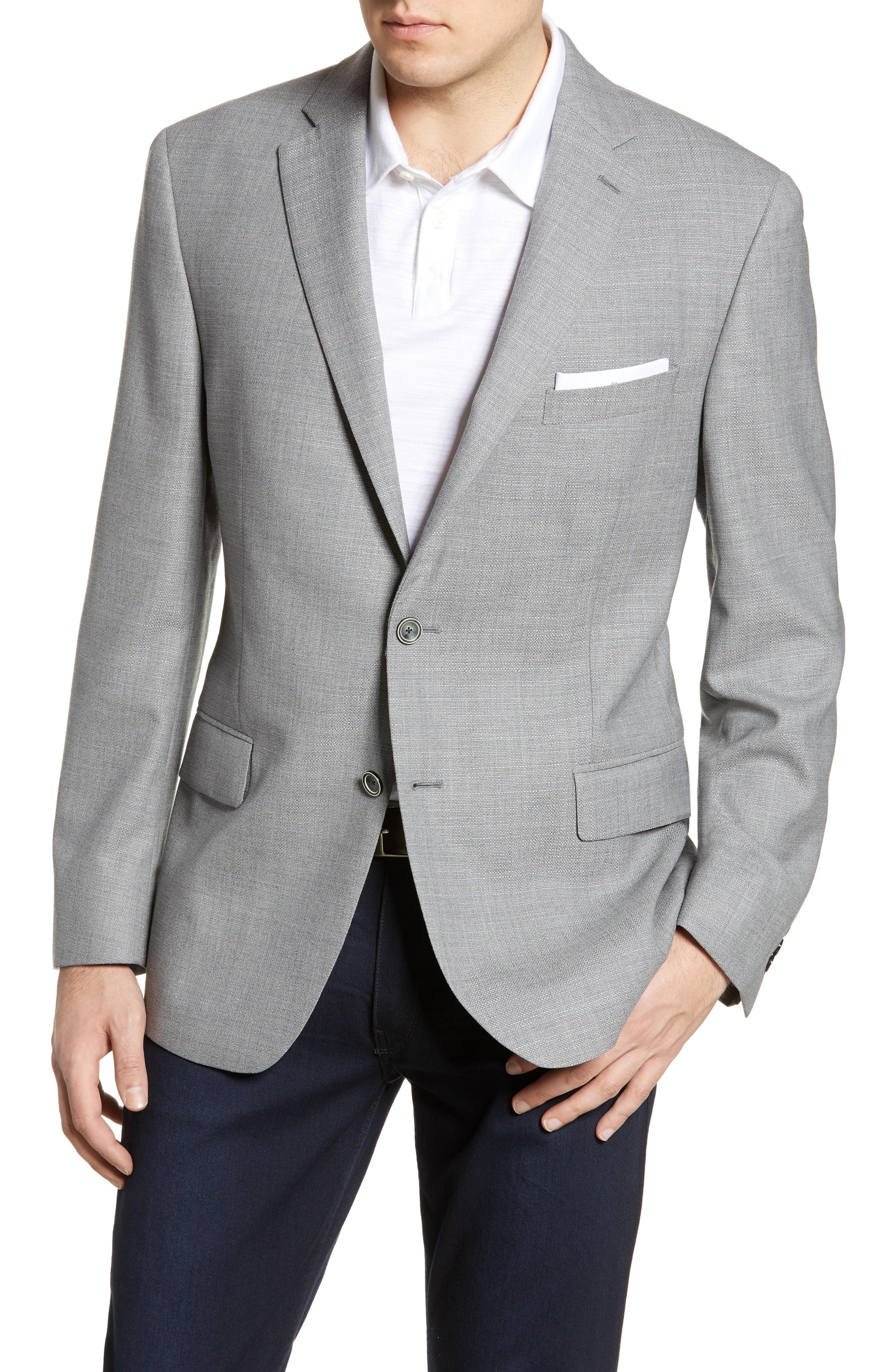 Hart Schaffner Marx New York Fit Solid Wool Blazer in Grey (Gray) for