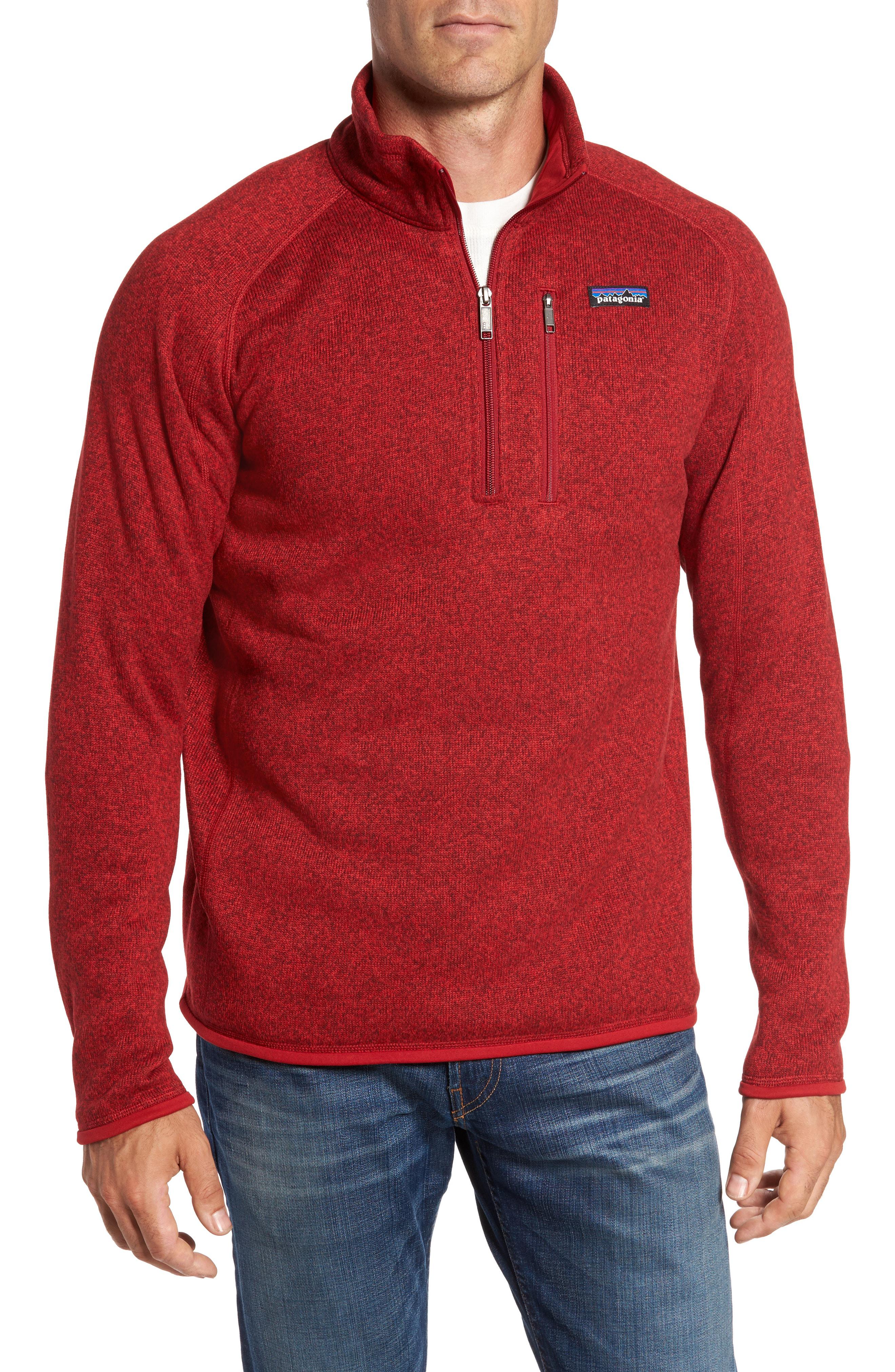 Patagonia Better Sweater Quarter Zip Pullover in Red for Men - Lyst