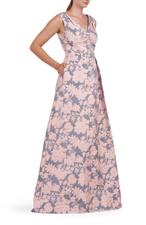 Kay Unger Glenna Pleated Sleeveless Gown in Pink Lyst