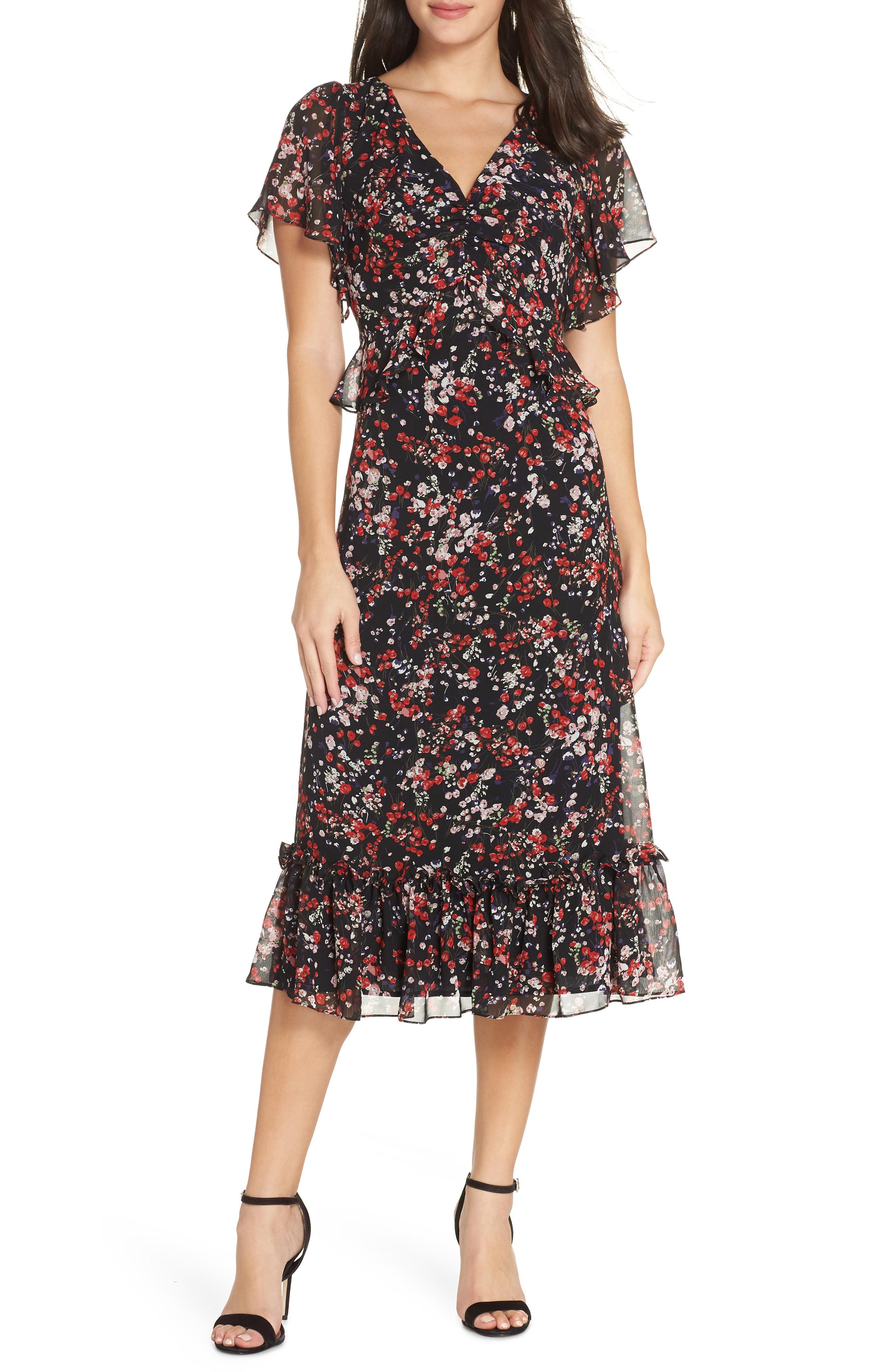 chelsea28 ruffle midi dress