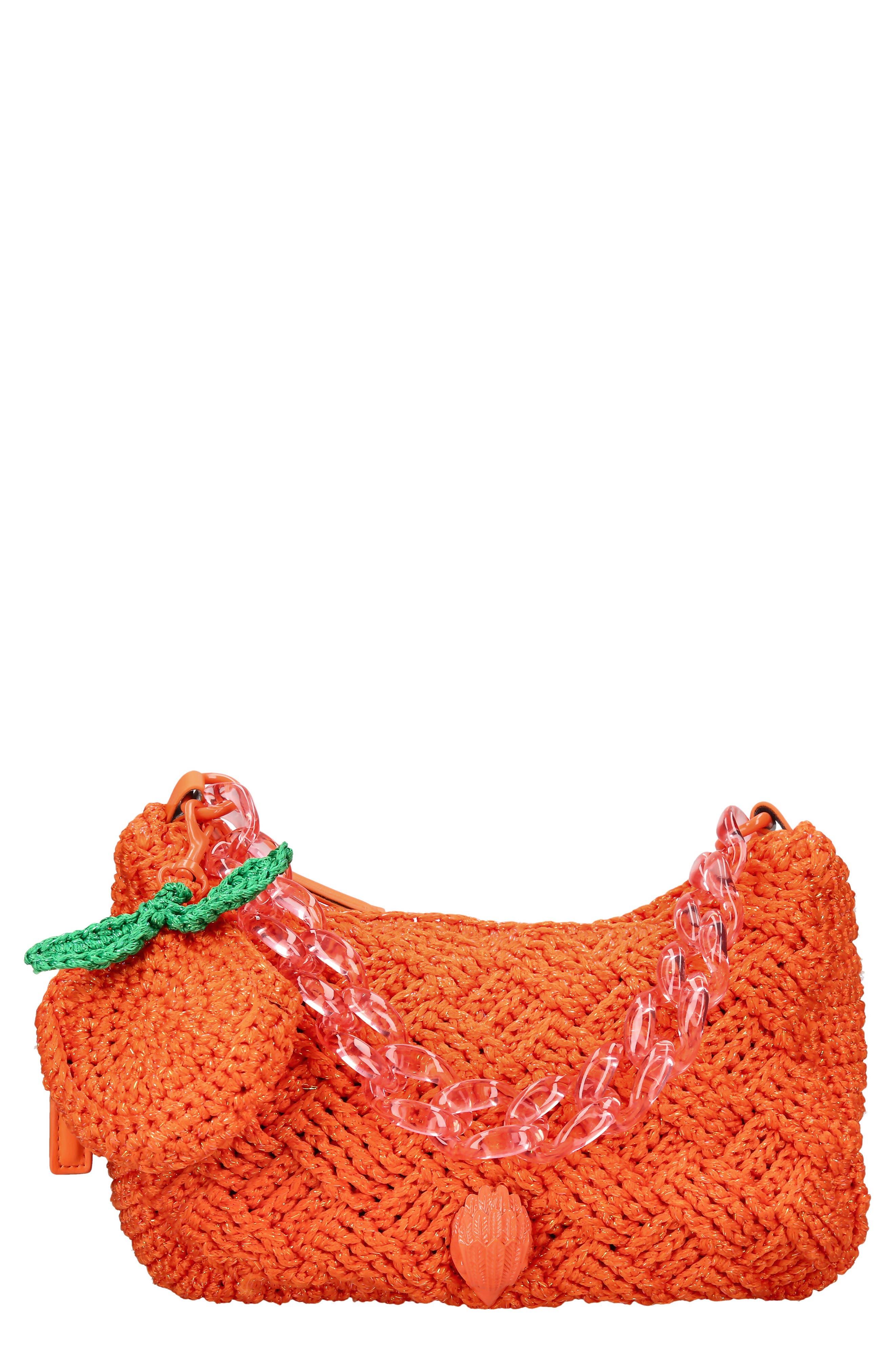 Kurt Geiger Crochet Multi Crossbody Bag in Red | Lyst