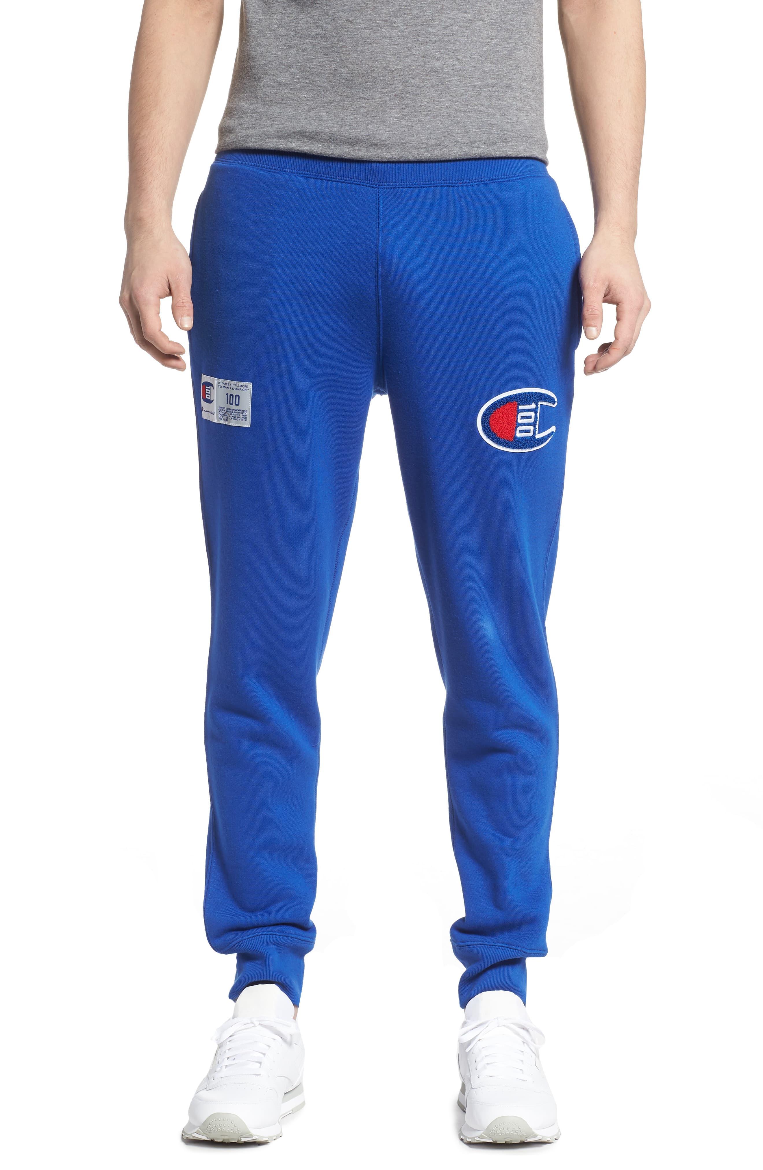 Champion Cotton Century Collection Jogger Pants in Blue for Men - Lyst