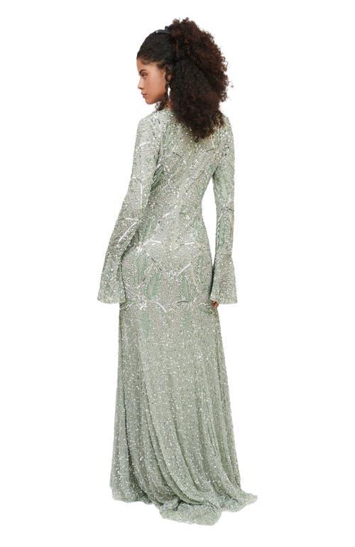 slim fit dress slacks Ellis Maxi Dress in Sage Green – Lace & Beads