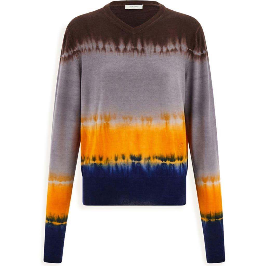 【送料&関税込】Ferragamo Graphite Virgin Wool Sweater NWT Salvatore Ferragamo Spruce Green Burgundy Striped