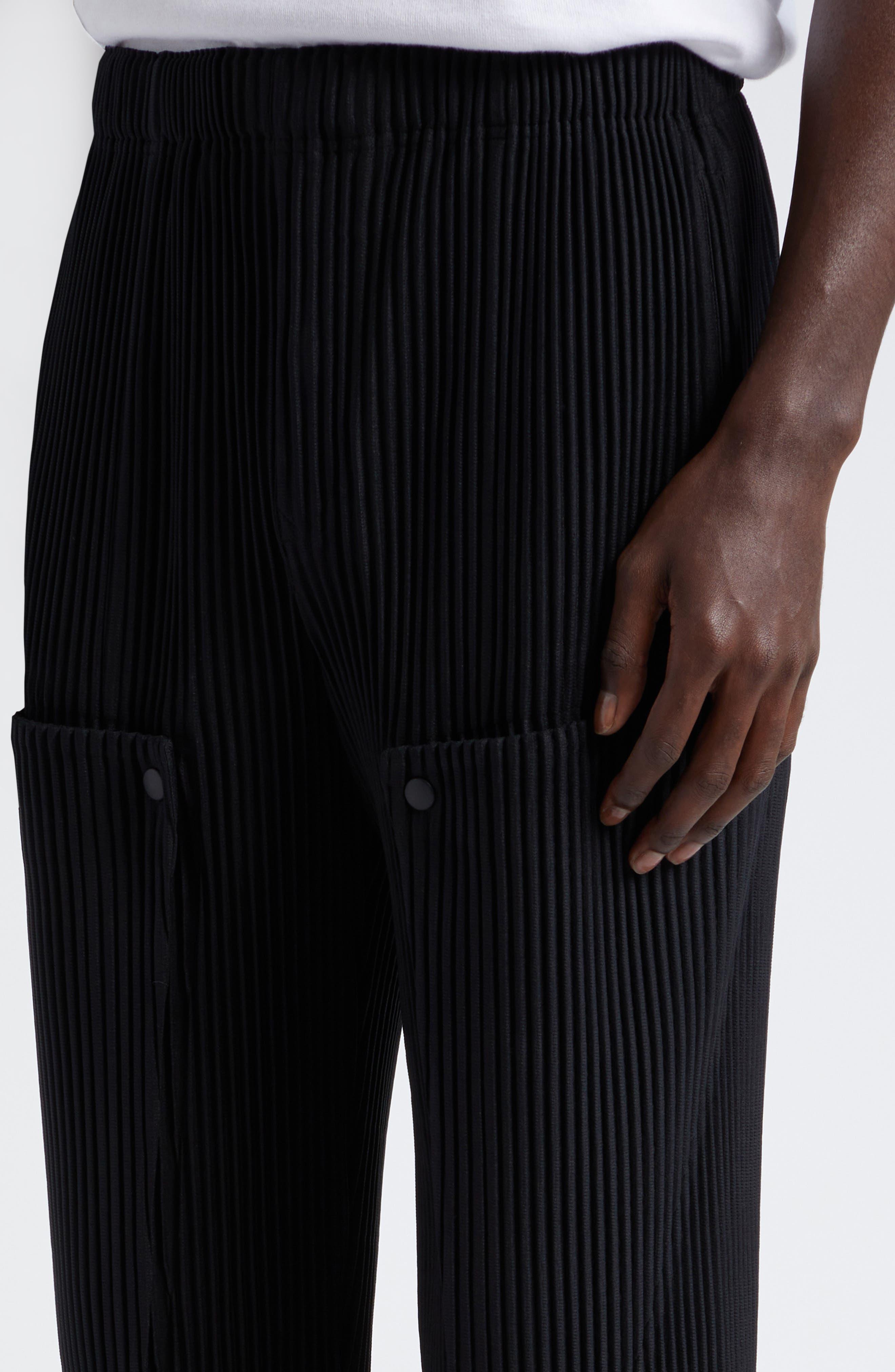 Homme Plissé Issey Miyake Unfold Pleated Straight Leg Pants in