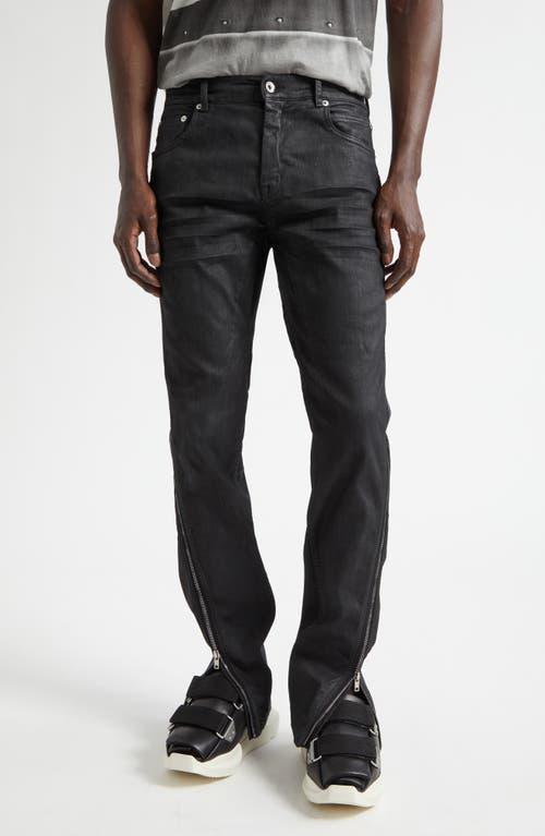 Rick Owens Vega Zip Leg Skinny Jeans in Black for Men | Lyst
