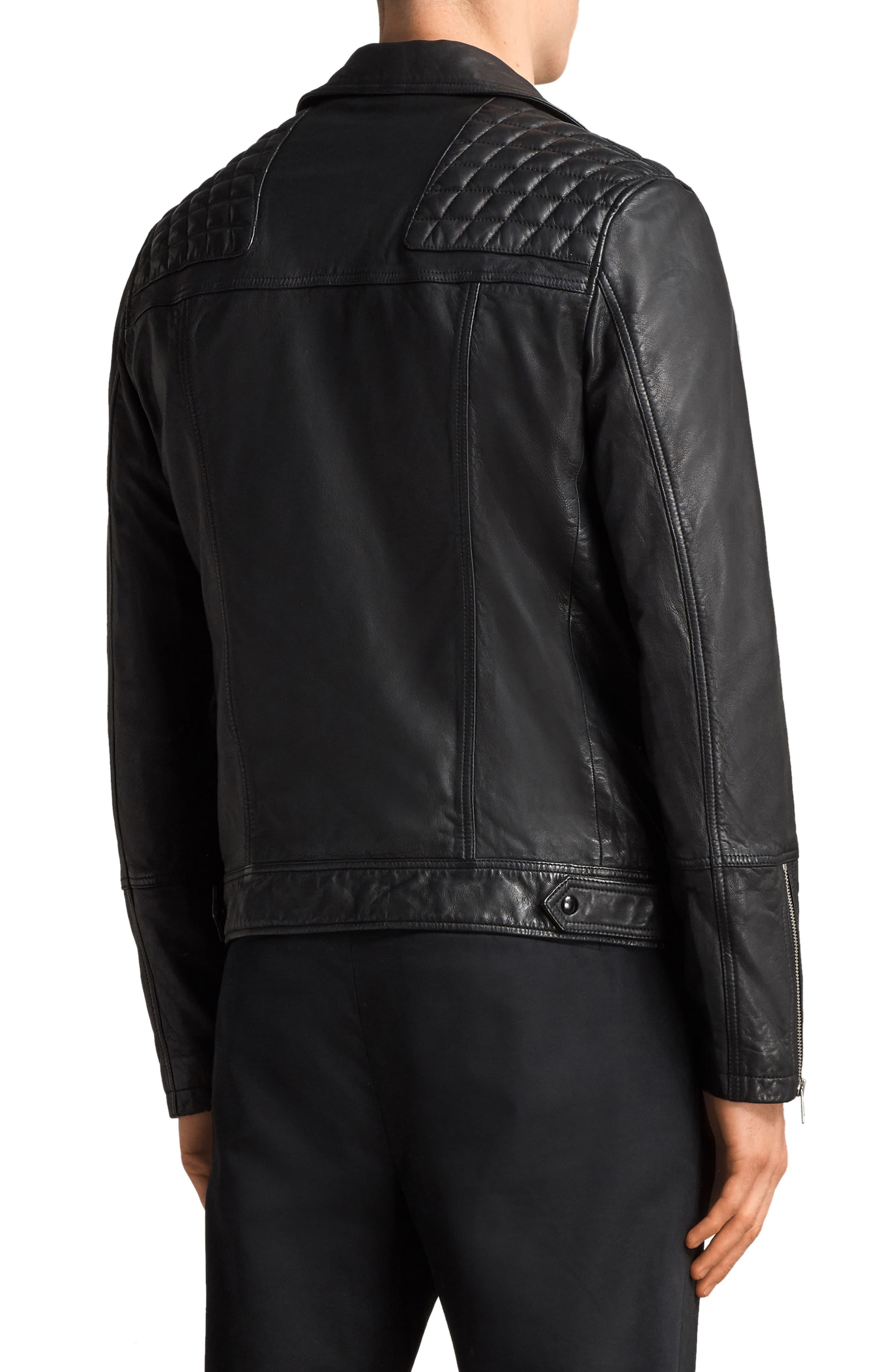 allsaints cargo quilted leather biker jacket