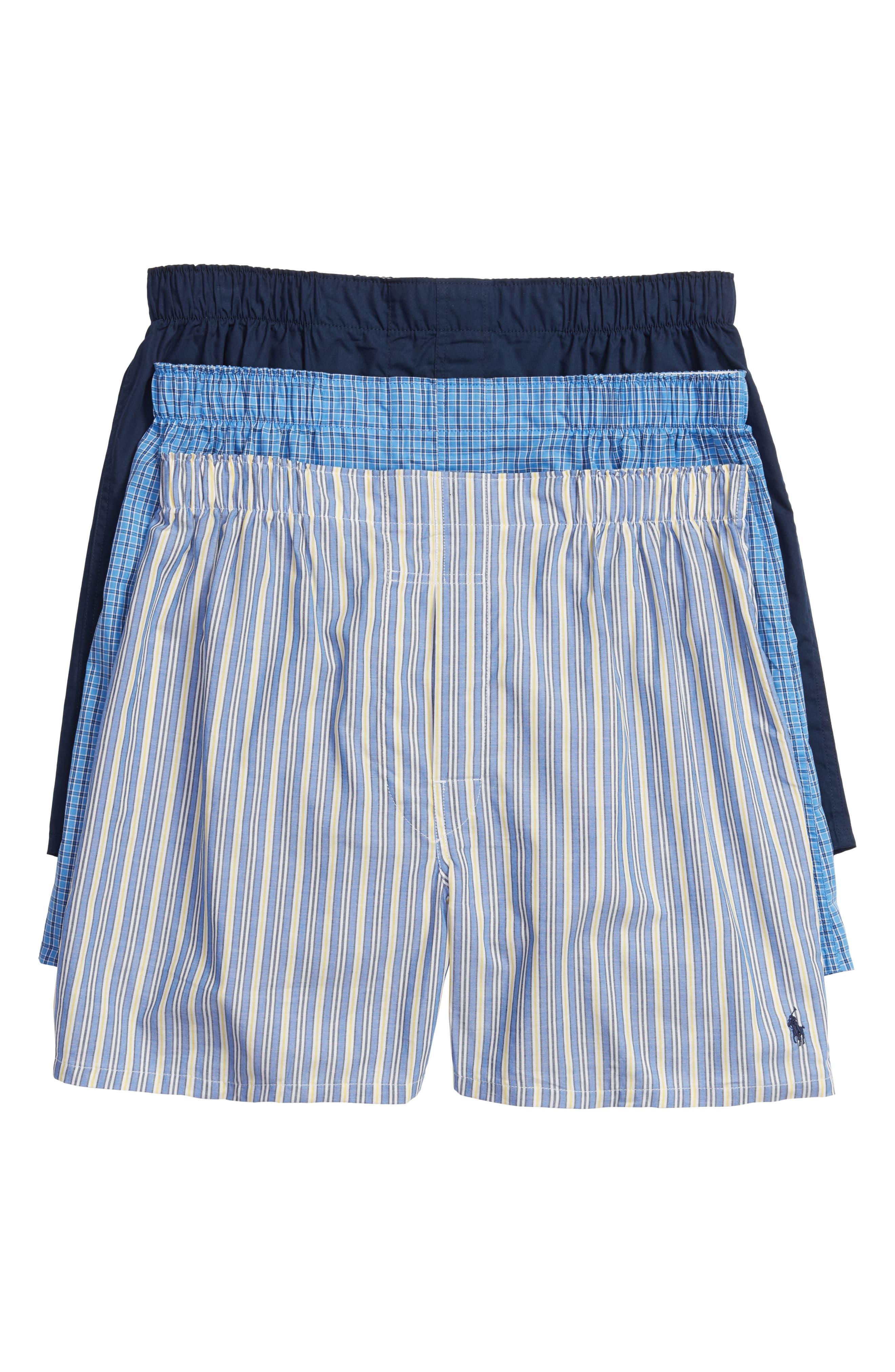 Polo Ralph Lauren 3-pack Cotton Boxers, None in Blue for Men - Lyst
