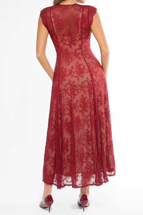 shapewear boho floral lace front slit maxi dress Boho Floral Lace Shapewear Maxi Dress