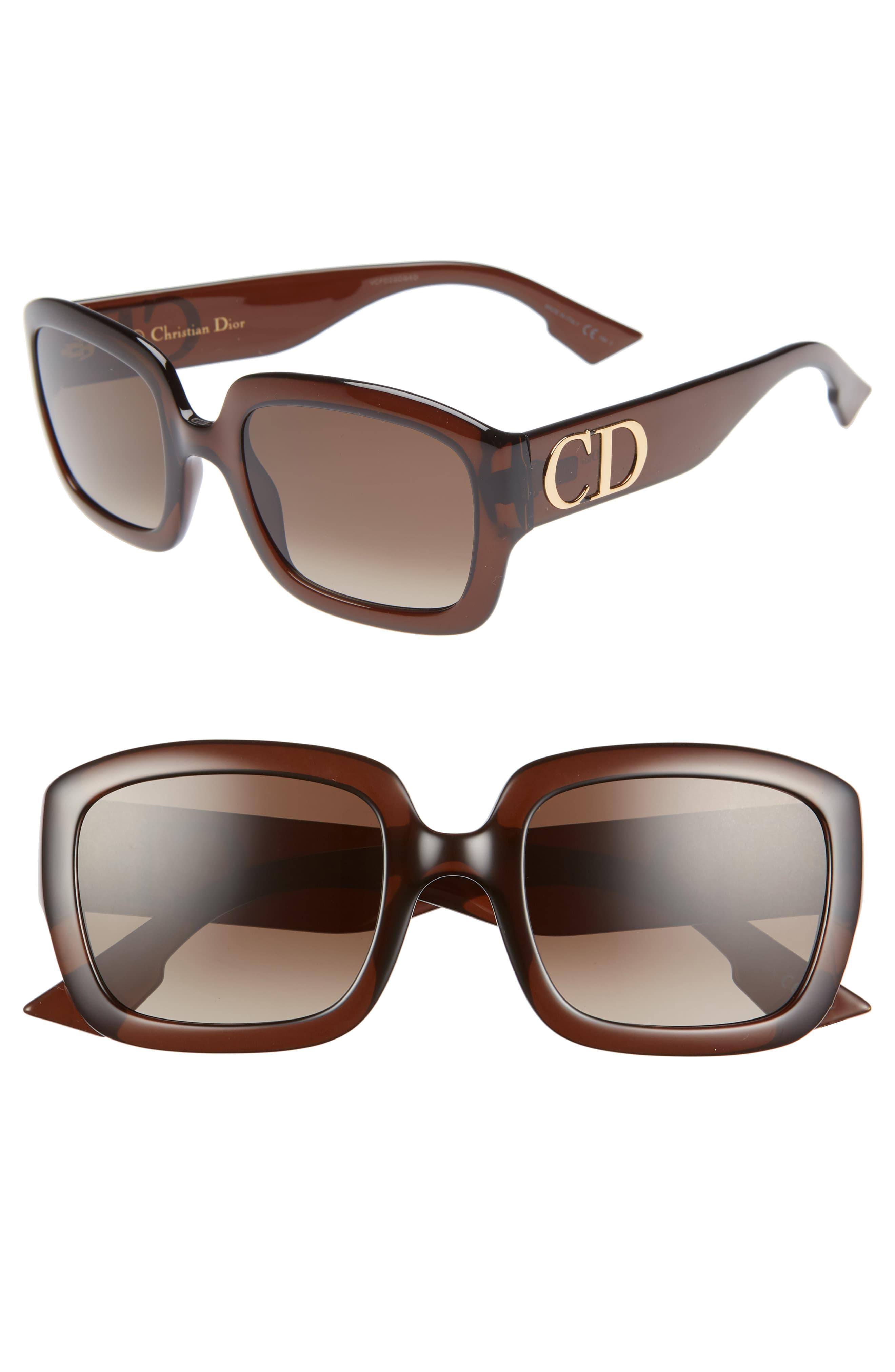 dior 62mm flat top square sunglasses