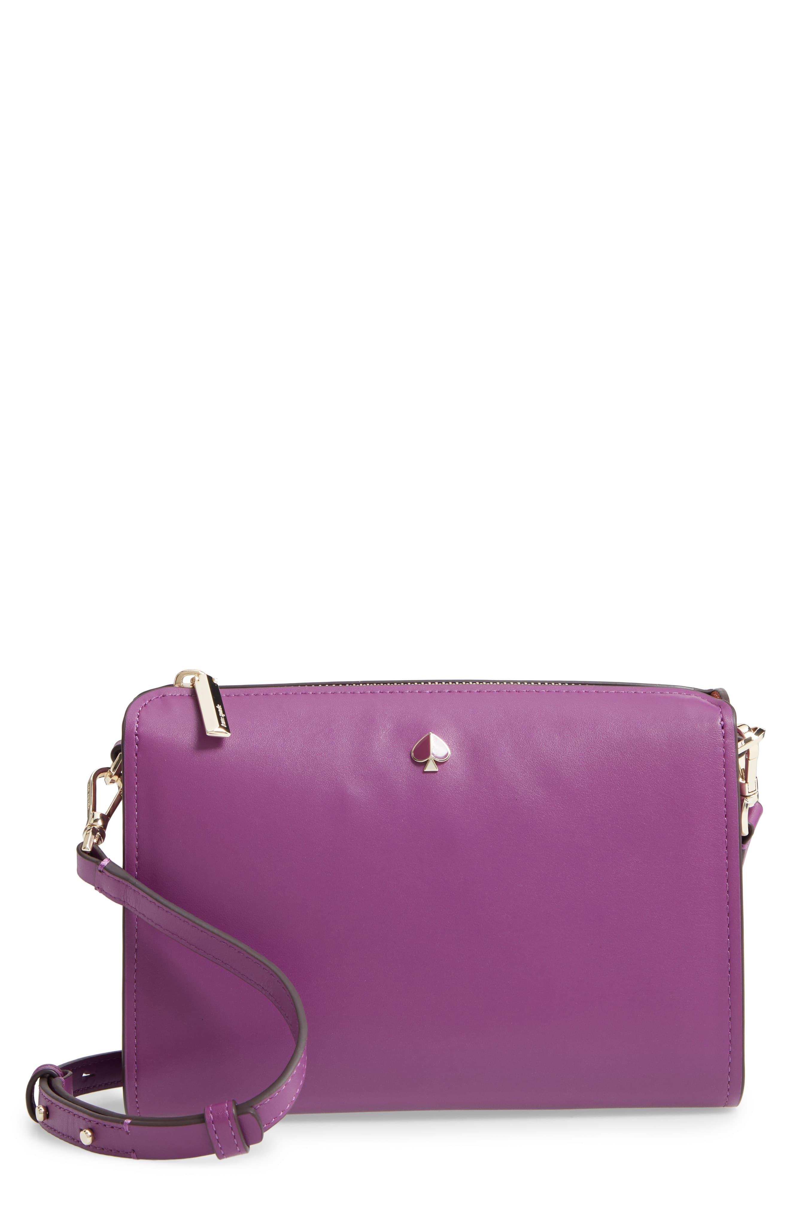 Kate Spade Medium Andi Leather Shoulder Bag Purple Lyst