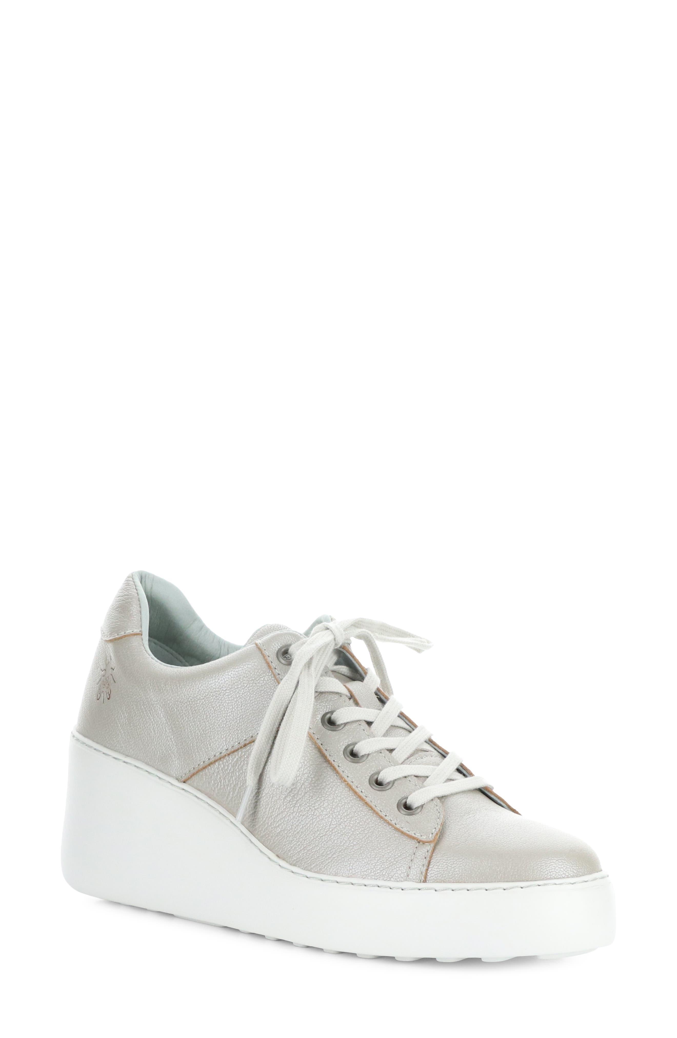 Fly London Delf Platform Wedge Sneaker in White Lyst