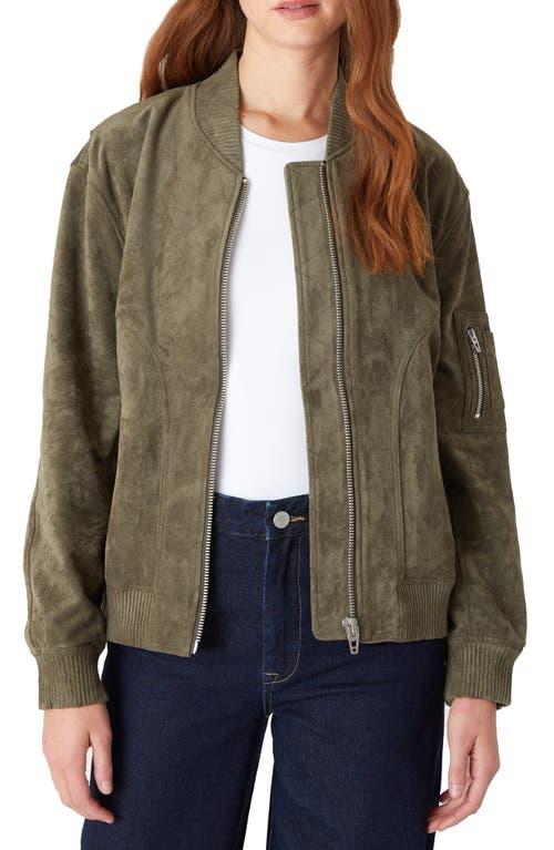Blank NYC Faux Suede Bomber Jacket in Brown Lyst