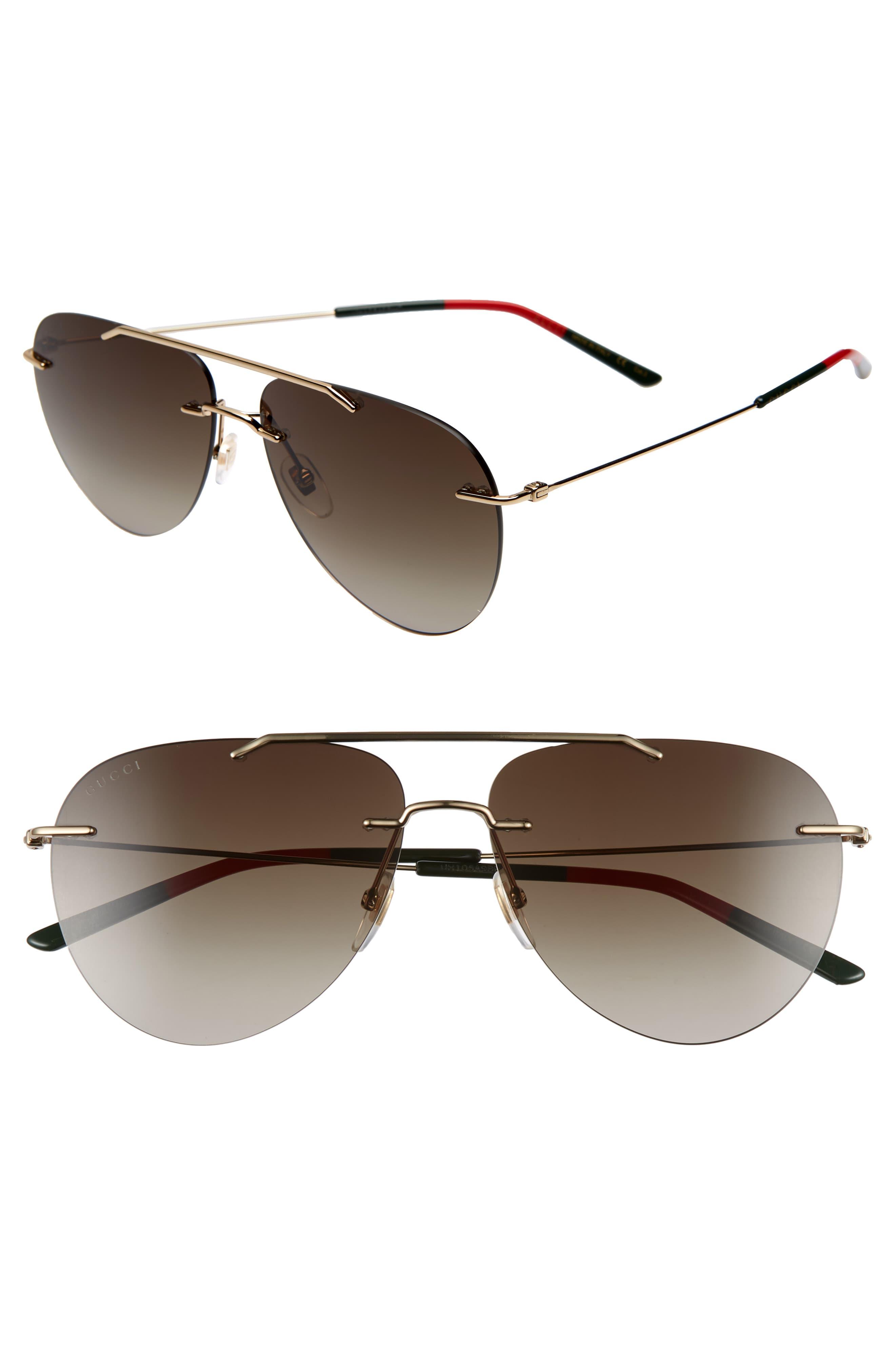 gucci 60mm aviator sunglasses