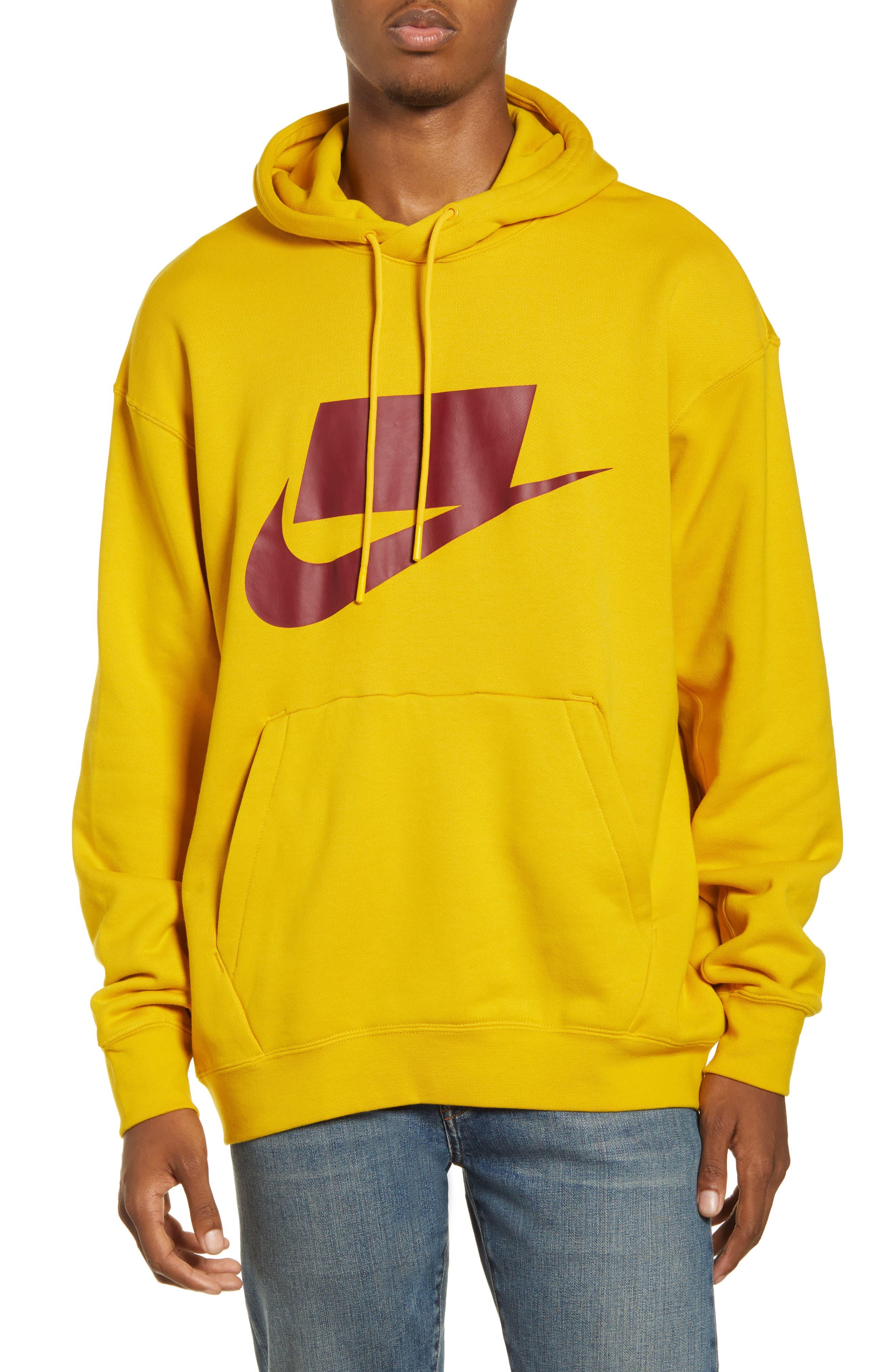 red and yellow nike hoodie