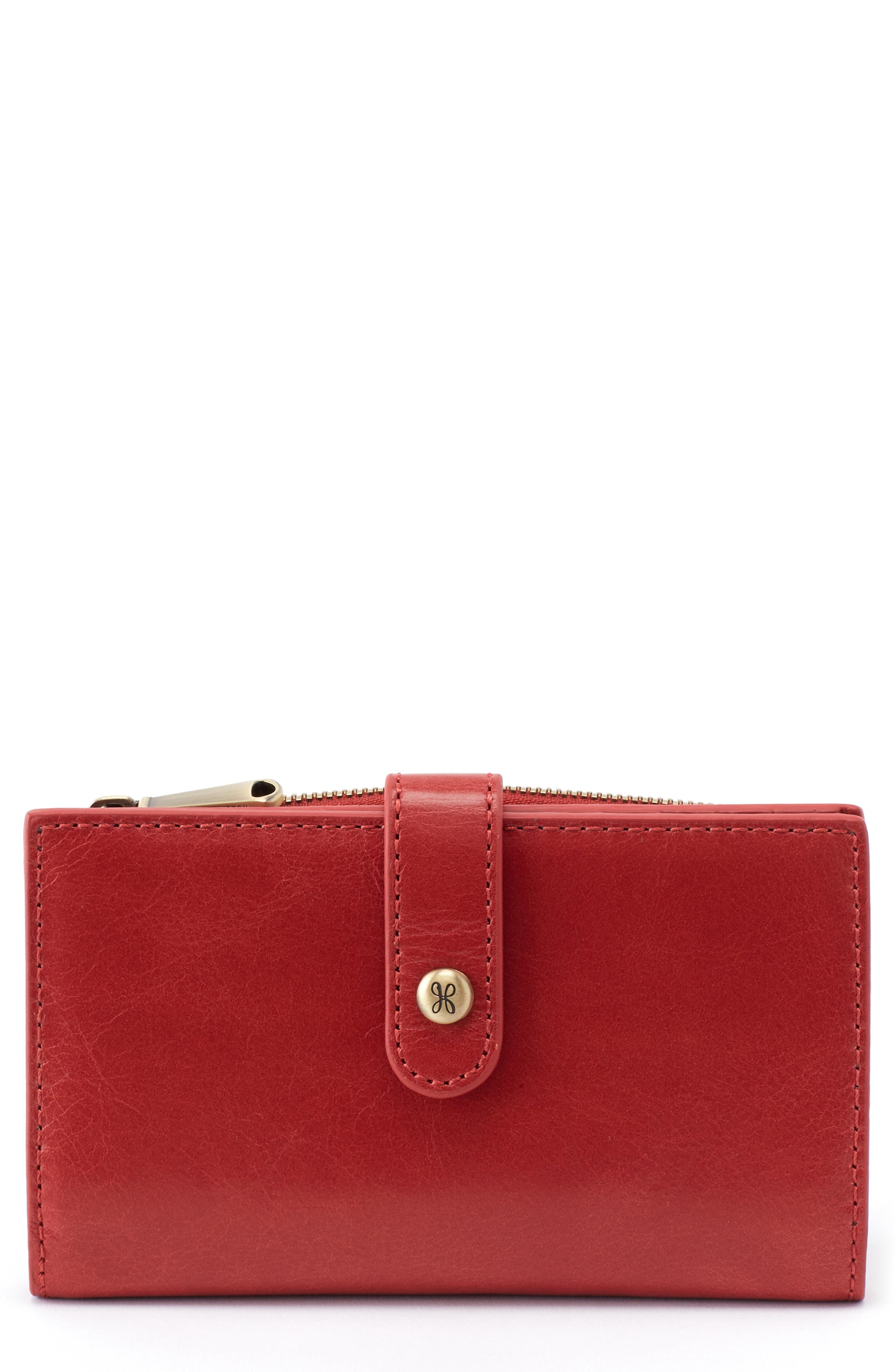 Hobo International Buck Leather Continental Wallet in Brick (Red) Lyst