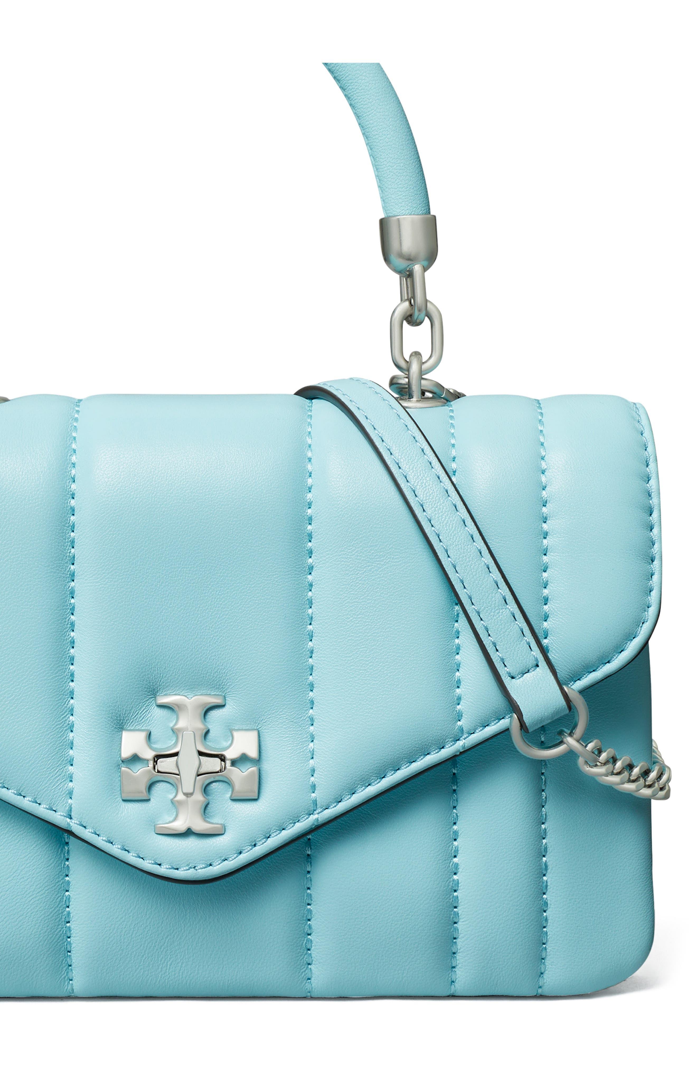 Tory Burch Mini Kira Top Handle Bag in Blue | Lyst