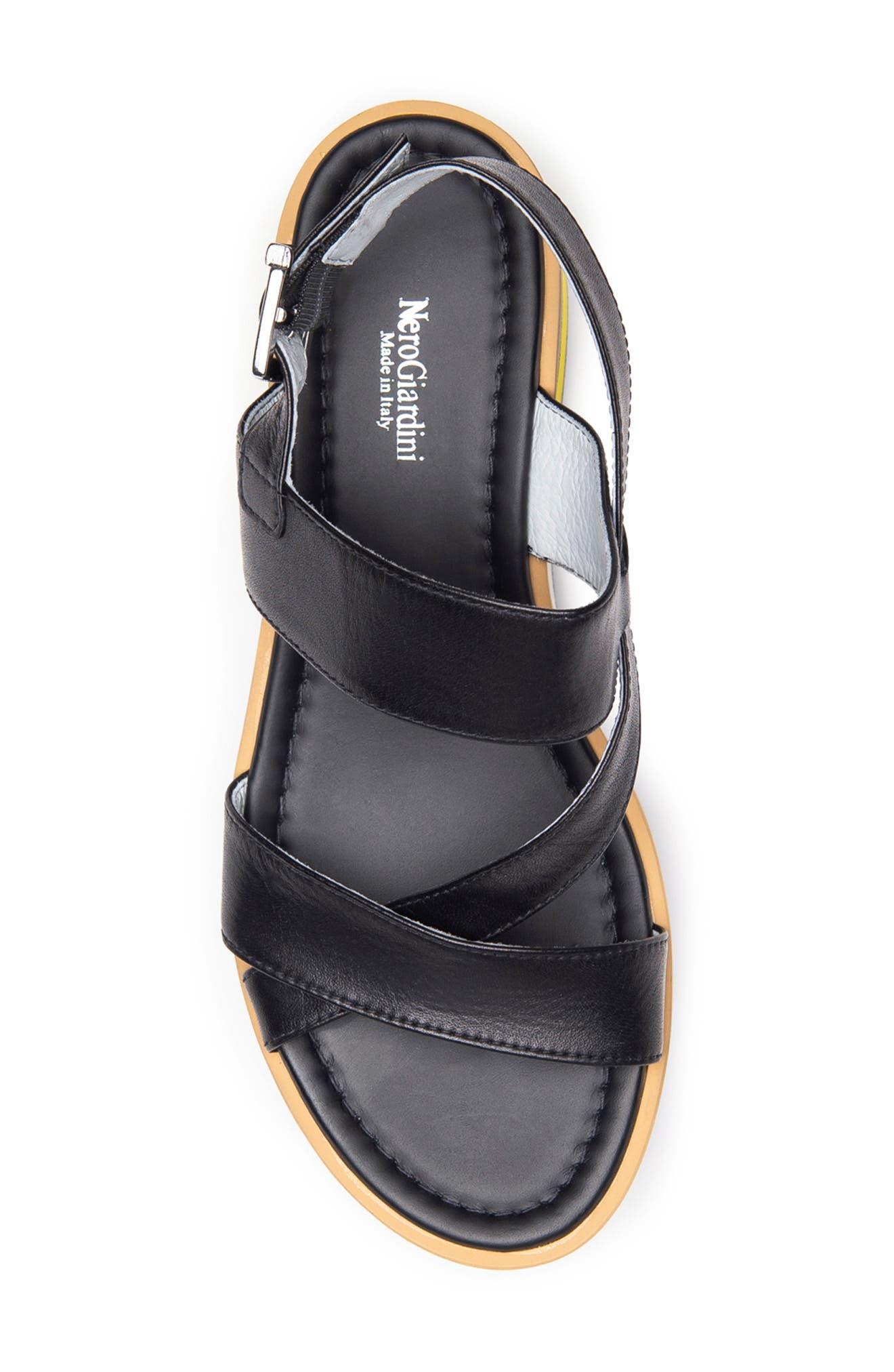 Nero Giardini Eva Platform Wedge Sandal in Black | Lyst