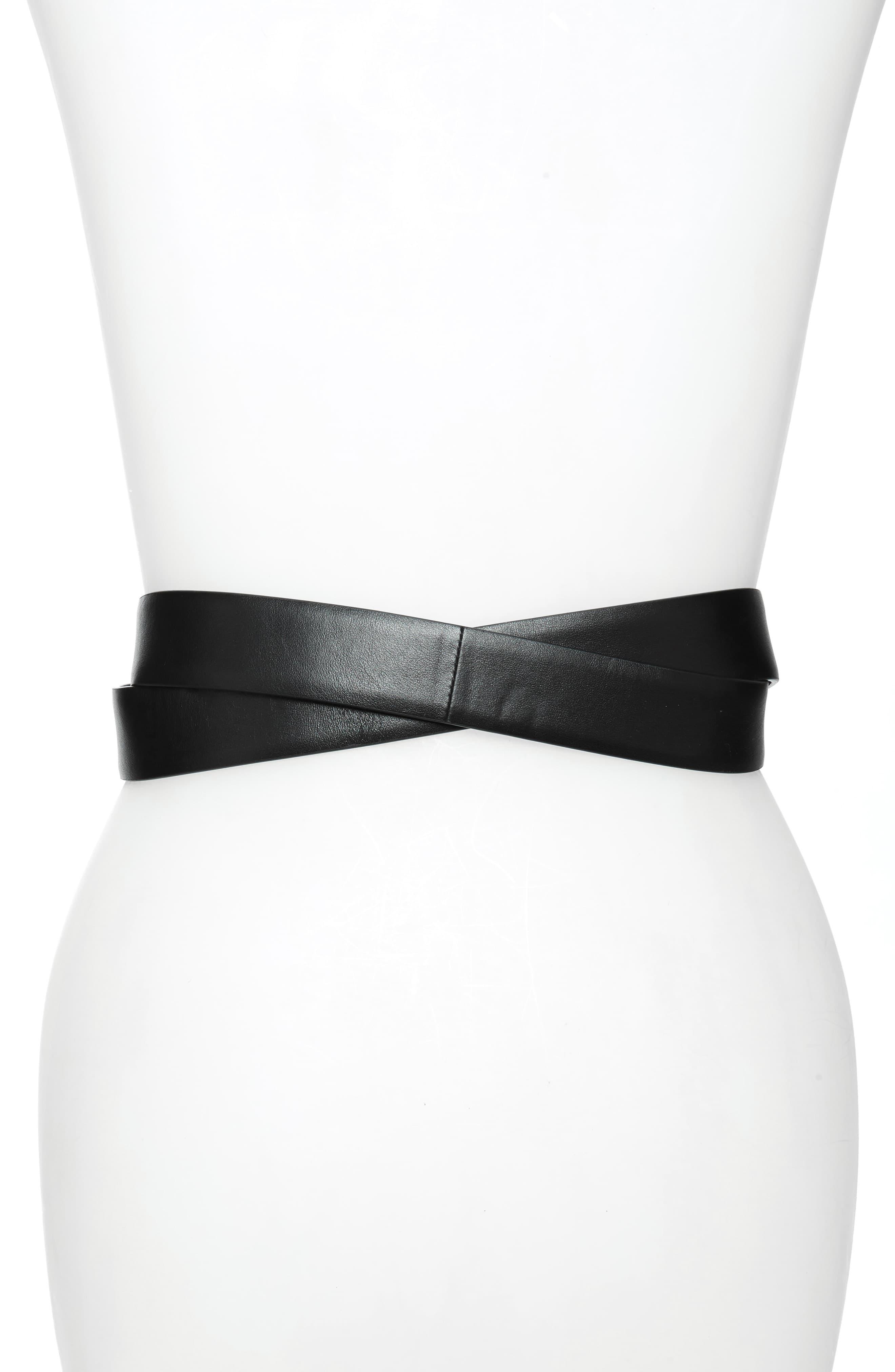 Prada City Double Wrap Reversible Leather Belt in Black - Lyst