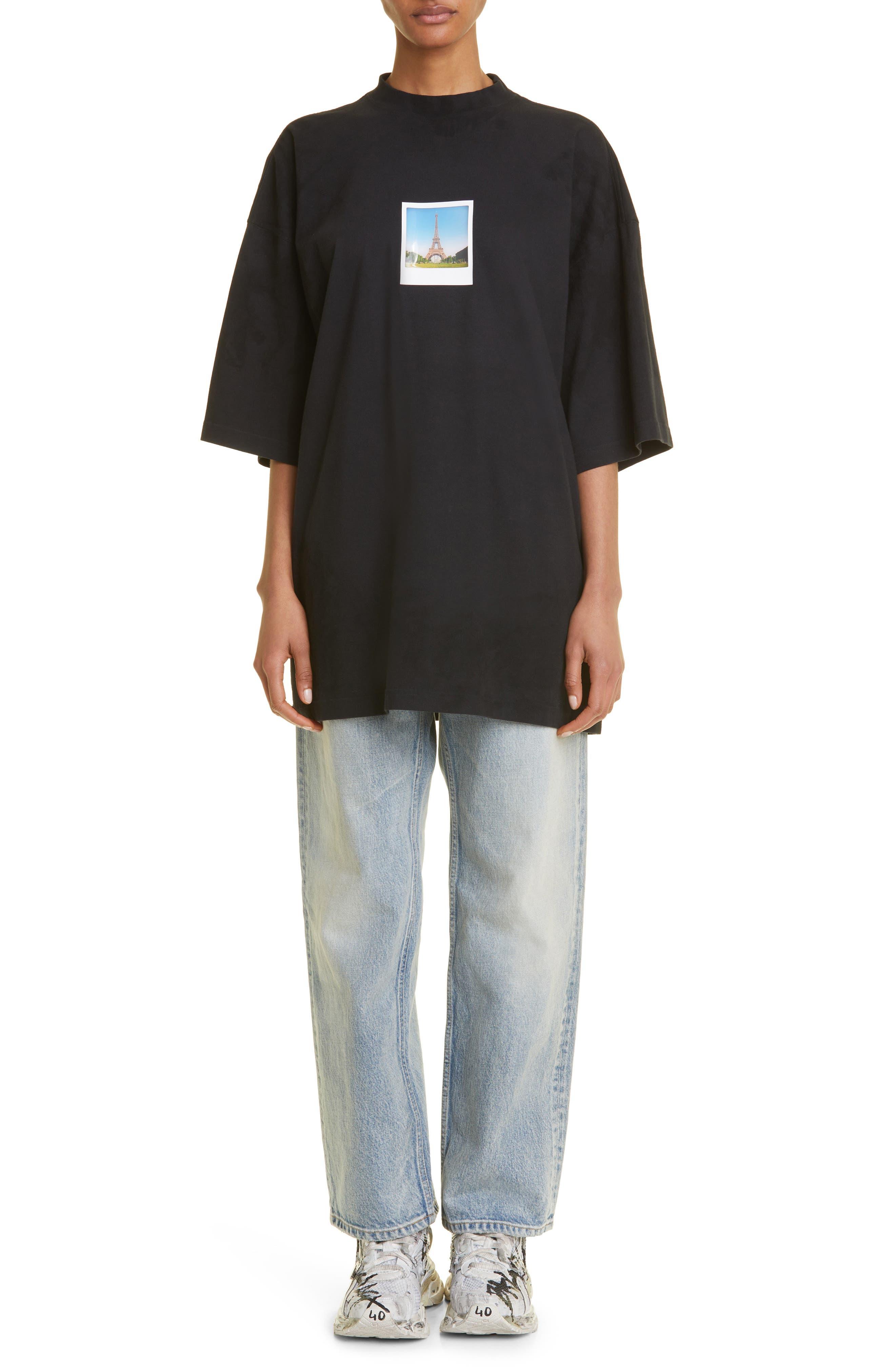 Oversized Cotton T Shirt in Black - Balenciaga