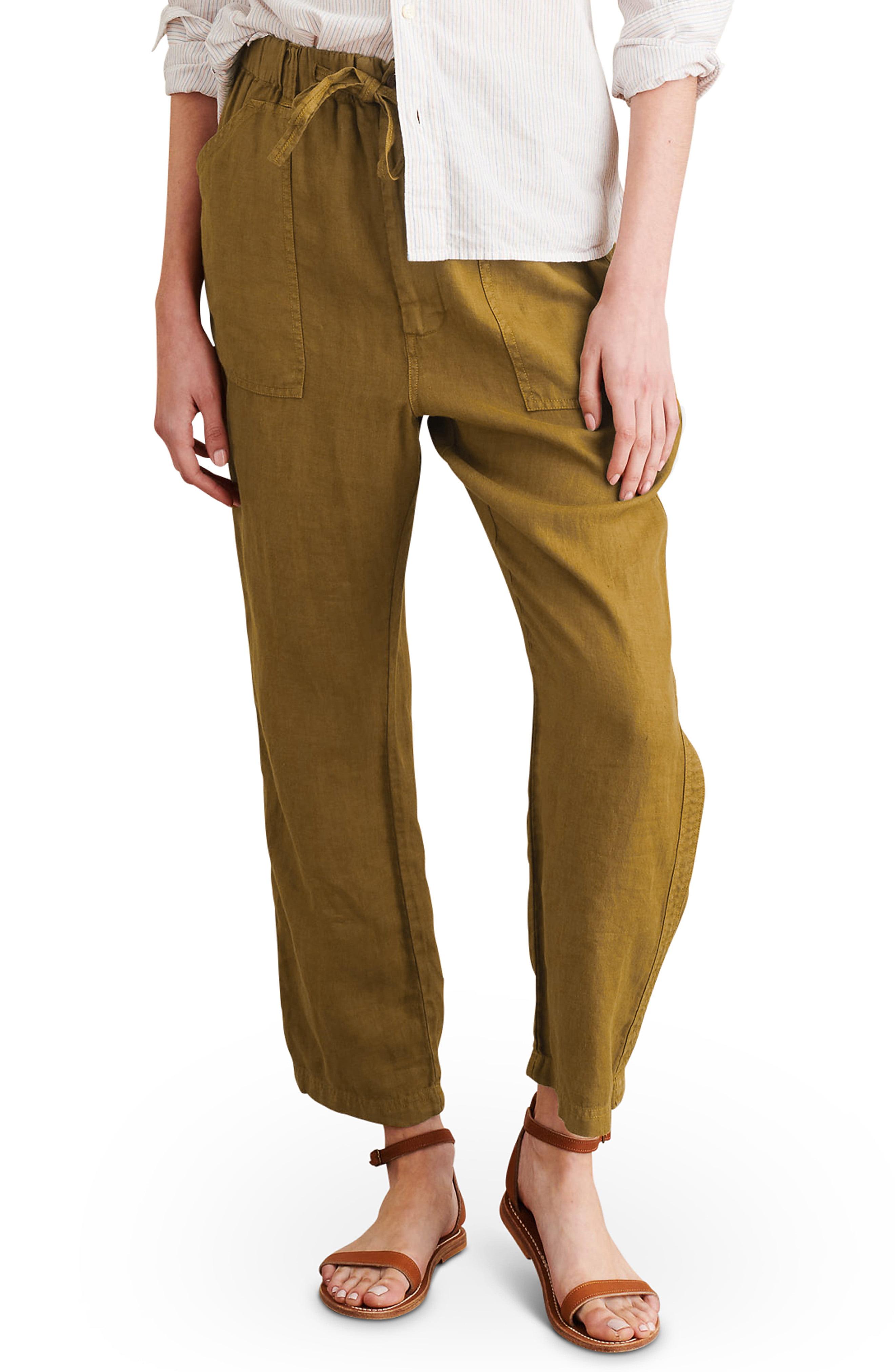 Alex Mill Linen Tie Waist Pants in Natural | Lyst