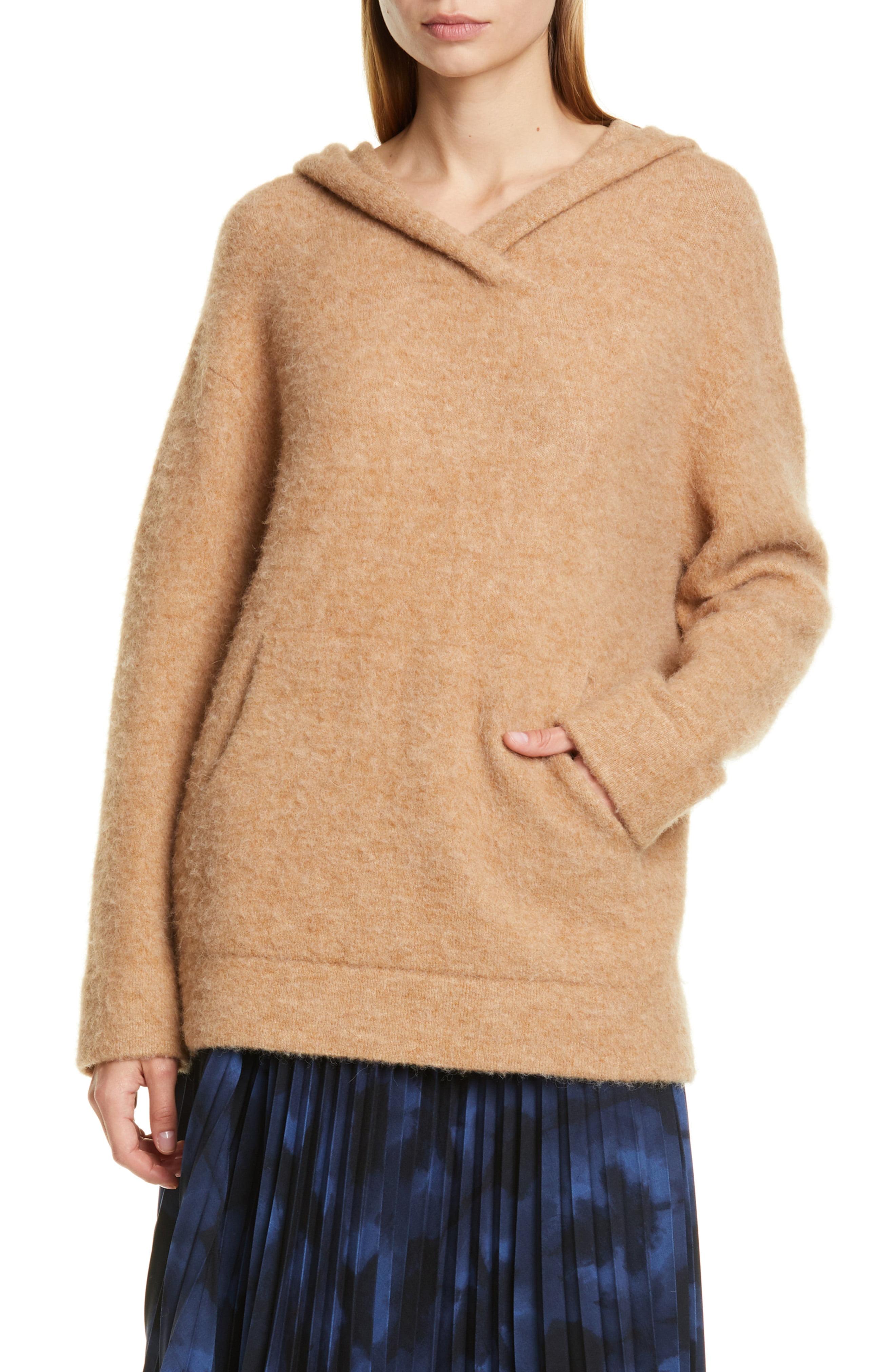Vince Oversize Hooded Wool & Alpaca Sweater in Camel (Natural) - Lyst