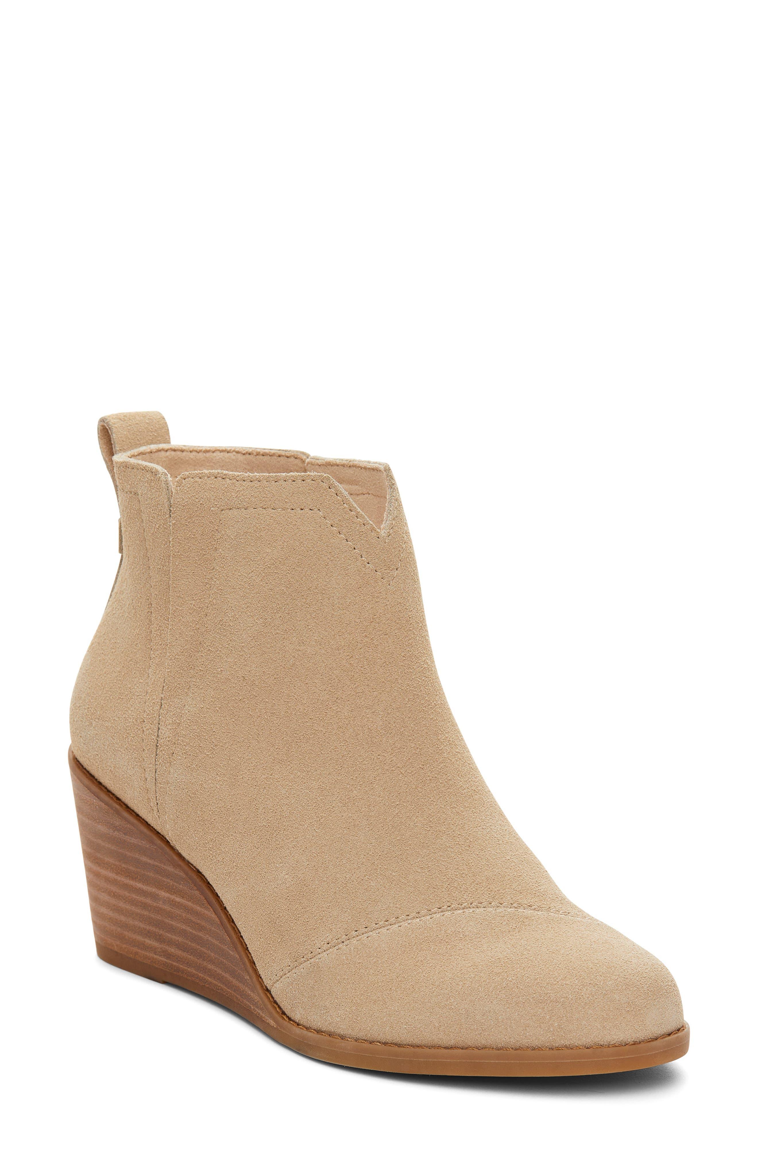 TOMS Clare Wedge Bootie in Natural Lyst