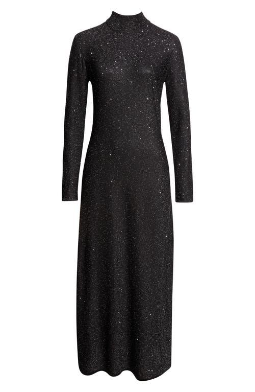 knee length dresses for ladies Black Slim Fit Long-Sleeved Midi Dress Black / M main image 1