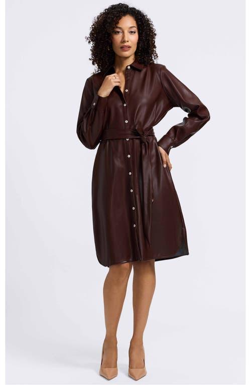 Foxcroft Rocca Long Sleeve Faux Leather Shirtdress in Red | Lyst Foxcroft Rocca Long Sleeve Faux Leather Shirtdress in Red | Lyst