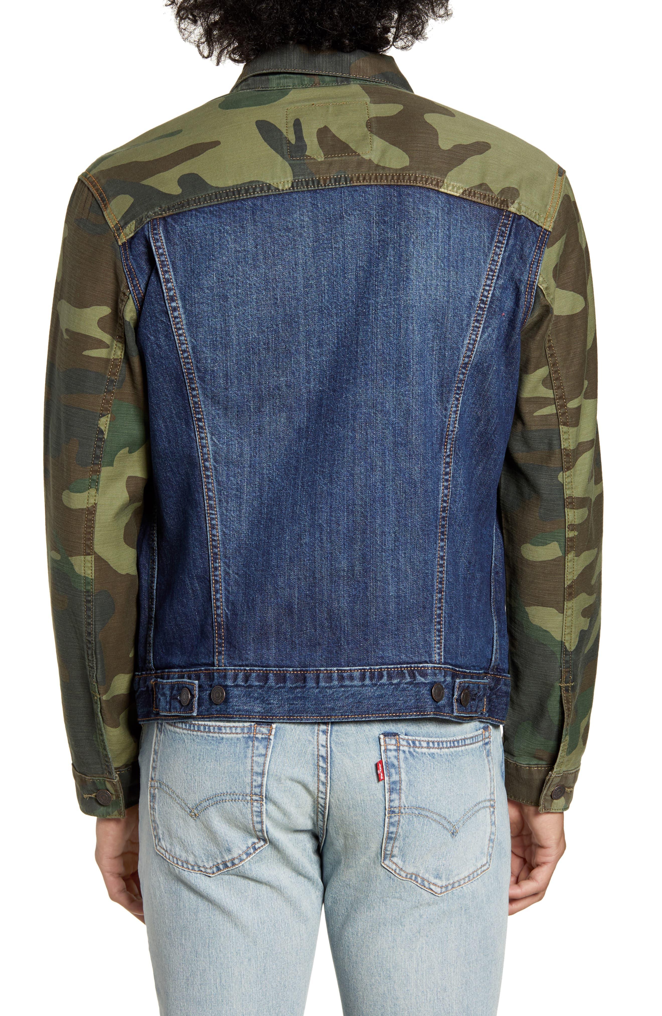 levi's camo jean jacket