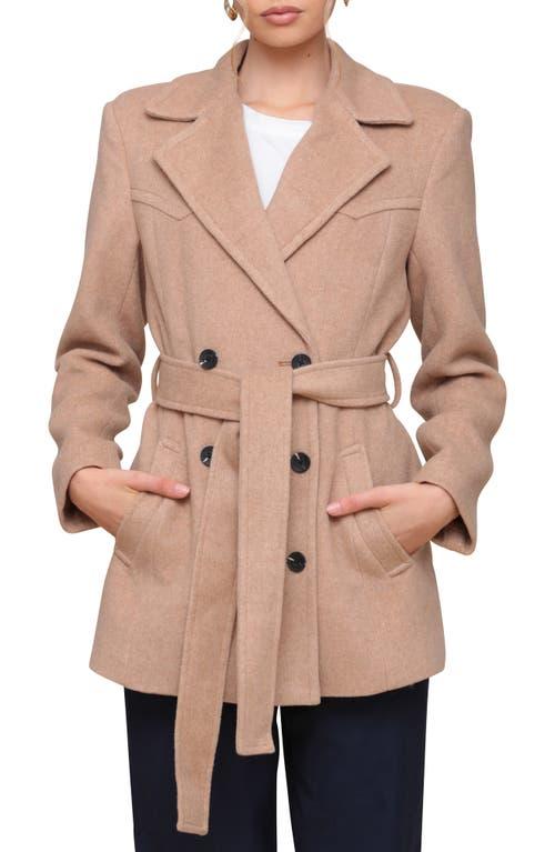 Avec Les Filles Women's Double Breasted Tailored Coat Yellow Size Large