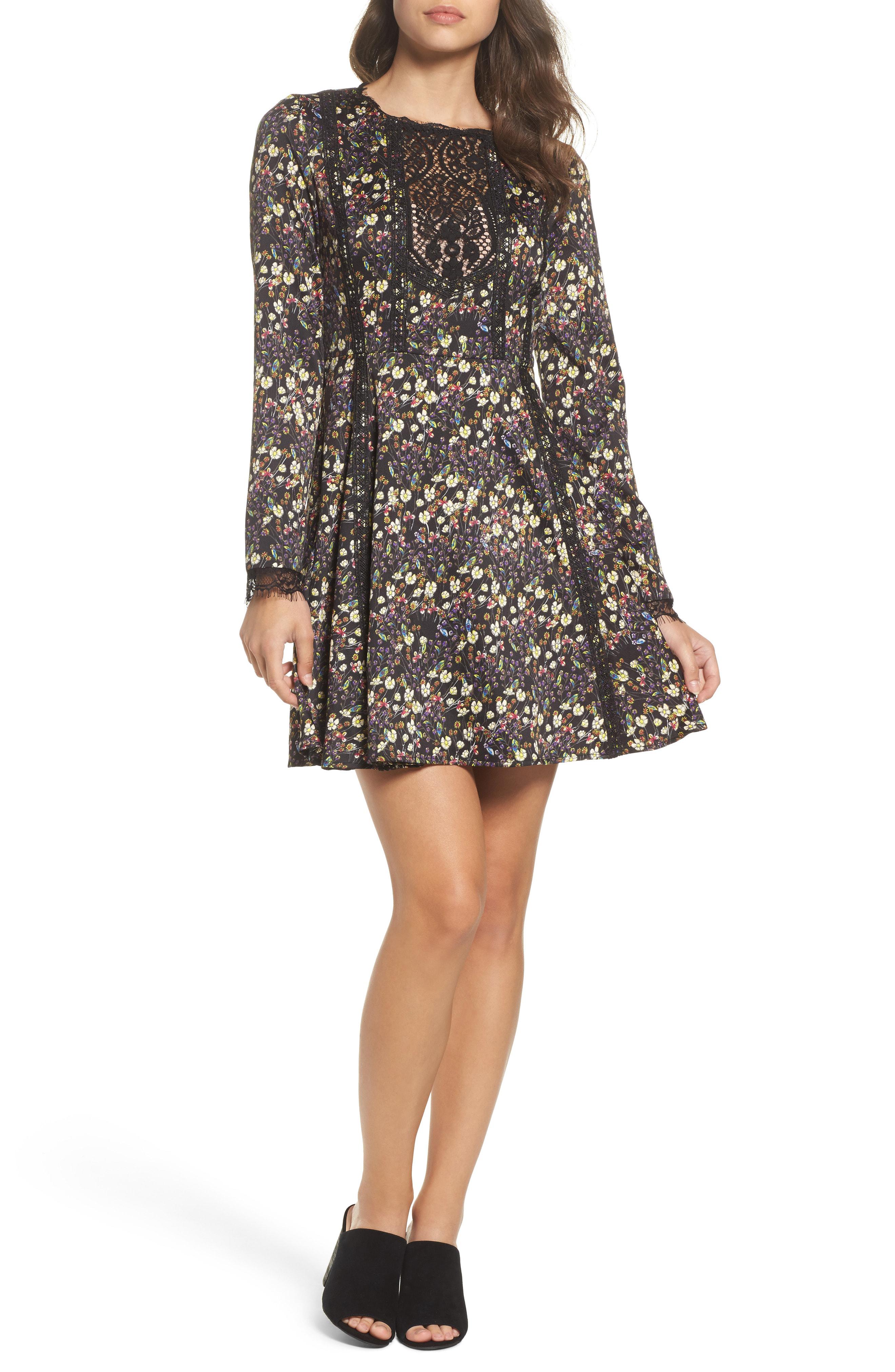 orabelle flared lace dress