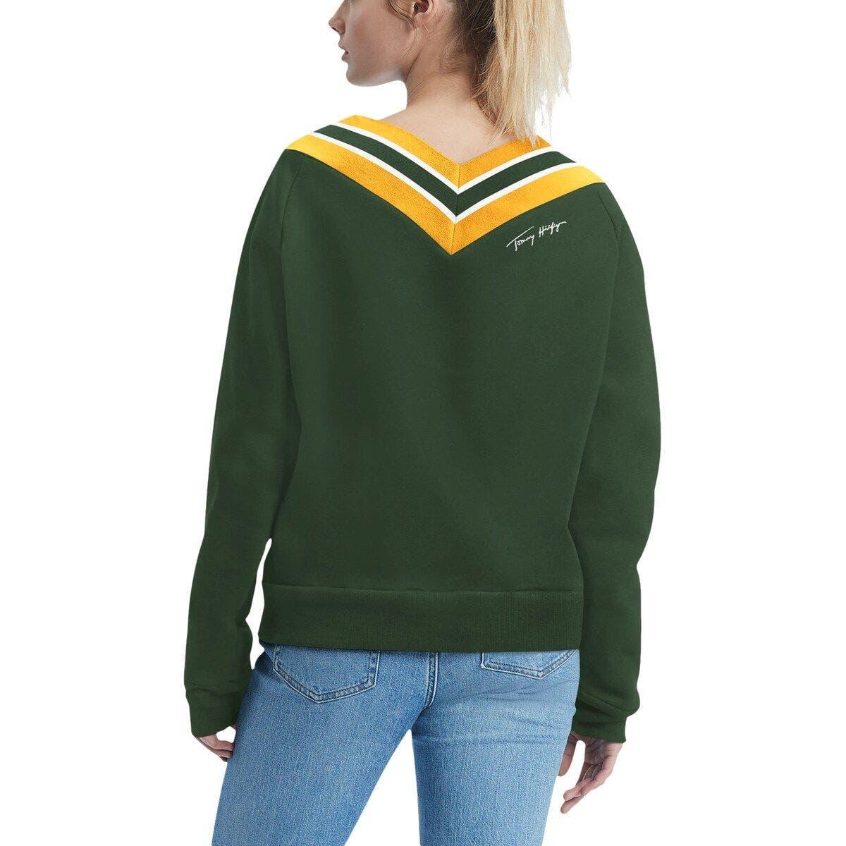 Tommy Hilfiger Bay Packers Heidi Raglan V-neck Sweater At