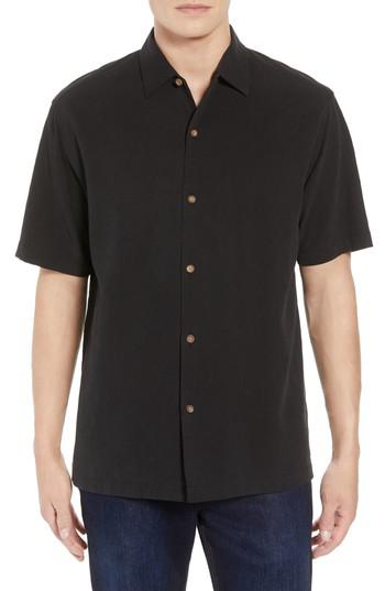 Tommy Bahama Bahama Reserve Silk Camp Shirt in Black for Men - Lyst